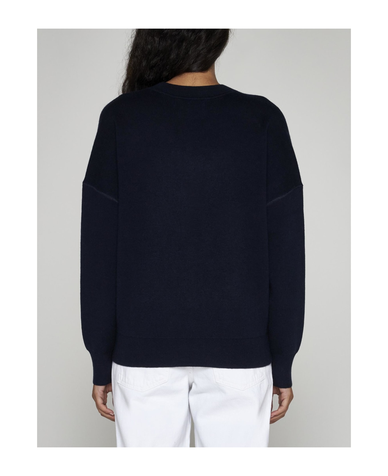 Marant Étoile Atlee Cotton And Wool Blend Sweater - Midnight フリース