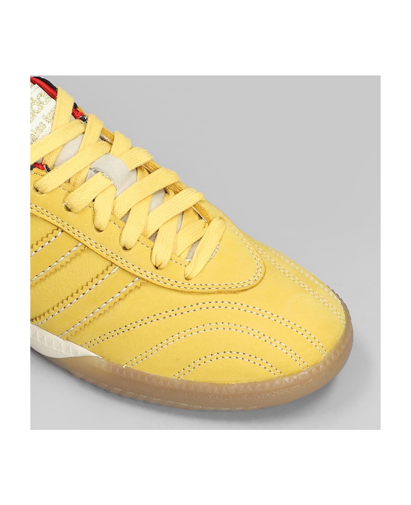 Adidas Originals by Wales Bonner Samba Suede Sneakers In Yellow Suede - yellow