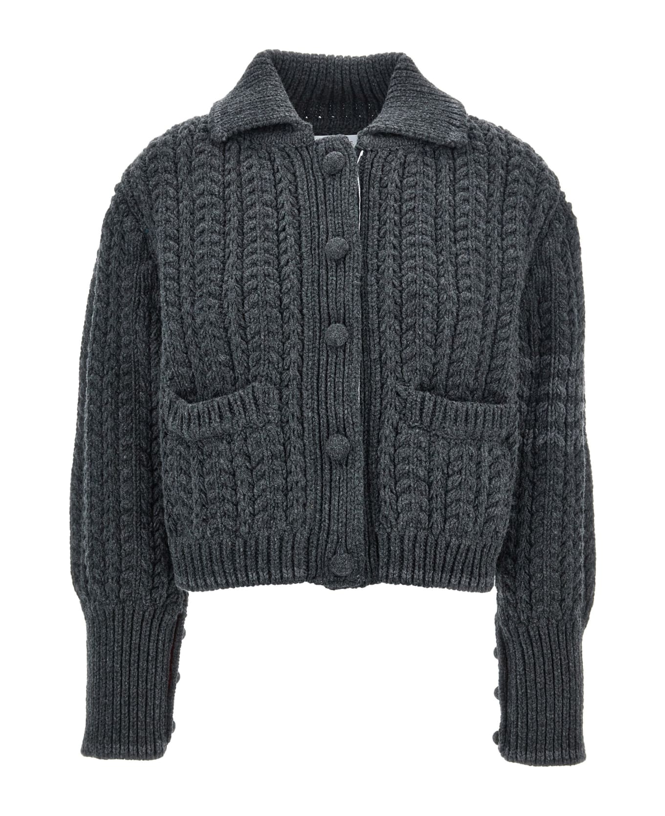 Thom Browne 'chunky Links' Cardigan - Gray