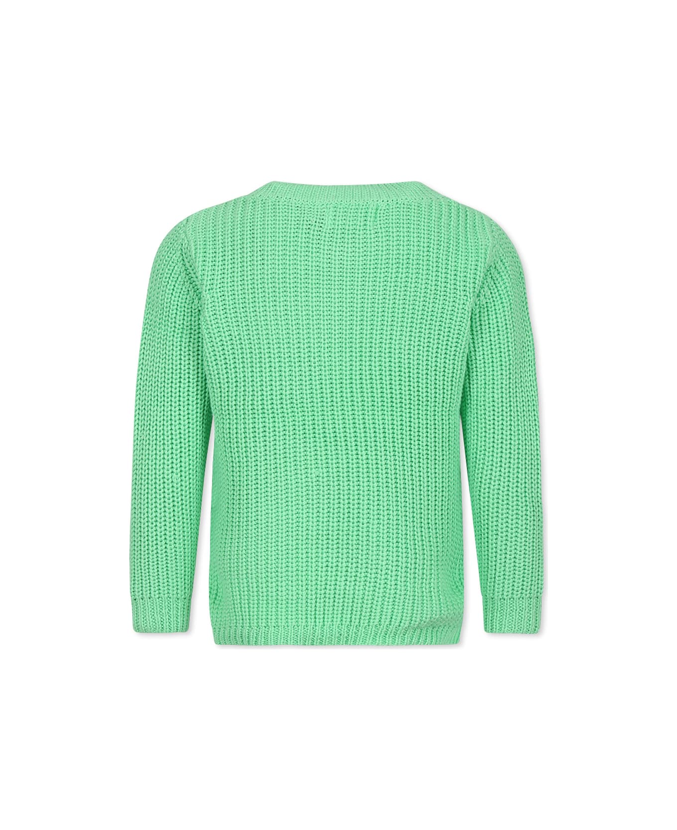 Molo Green Sweater Pour Fille Avec Logo - Green