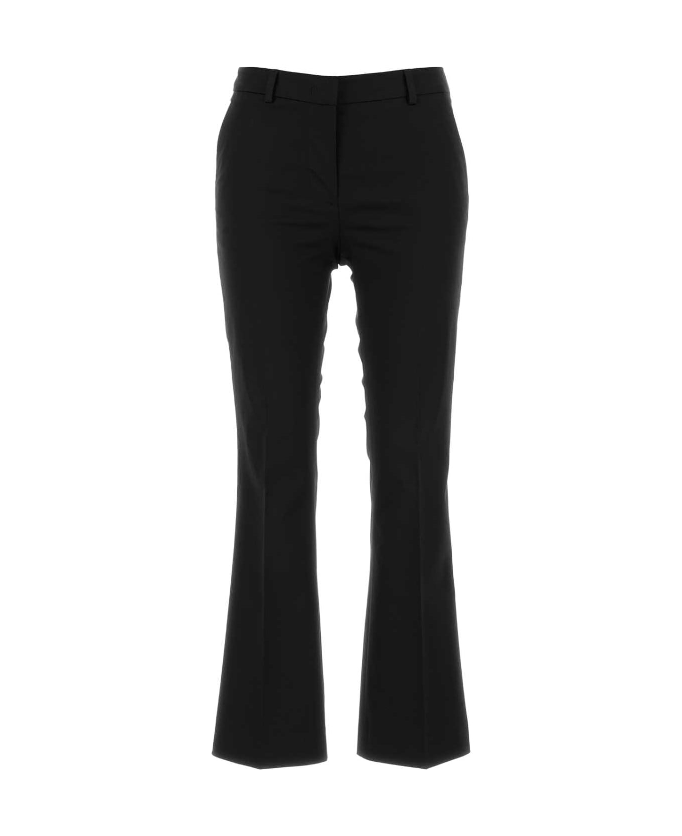 PT Torino Black Stretch Cotton Pant - NERO