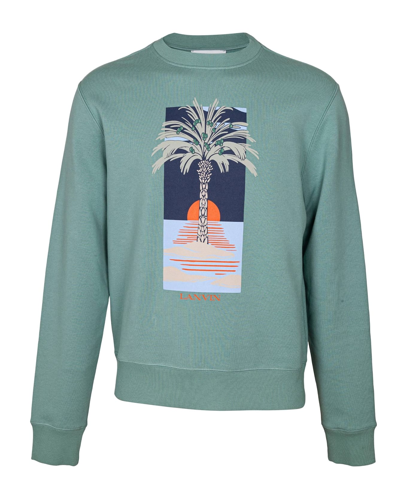Lanvin Printed Cotton Sweatshirt - Grey