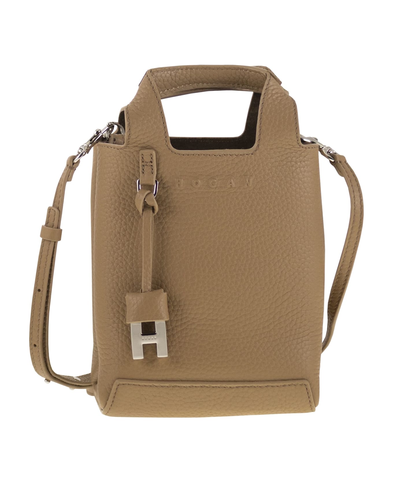 Hogan H01r - Handbag In Hammered Leather - Leather