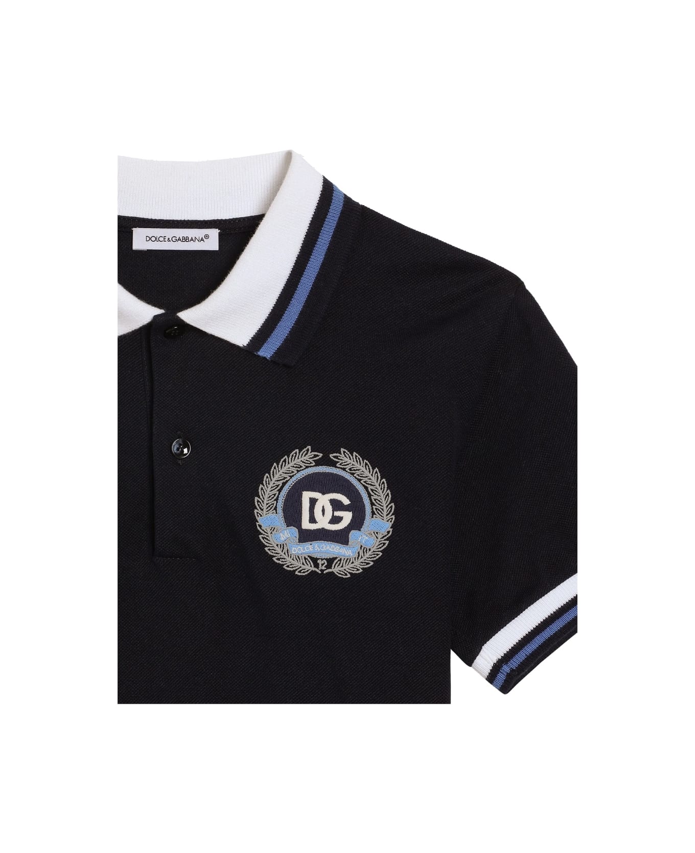 Dolce 
Gabbana Polo With Logo - BLUE