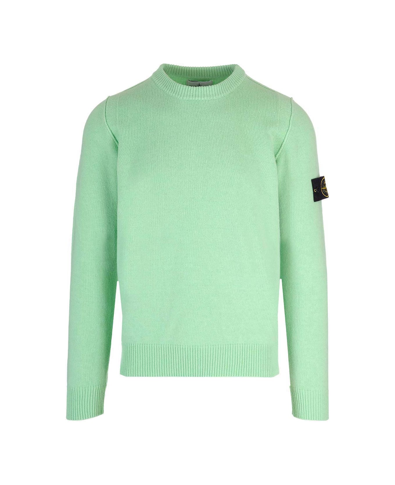 Stone Island Crew-neck Wool Sweater - green ニットウェア