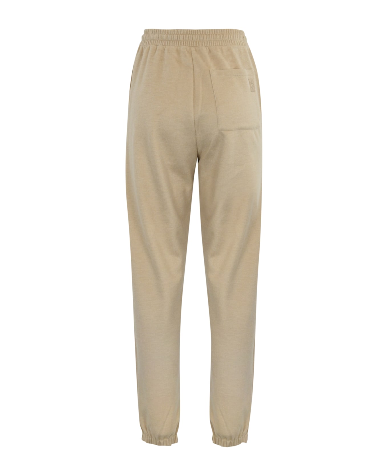 Weekend Max Mara Elis Trousers In Wool And Cotton Drap - Beige