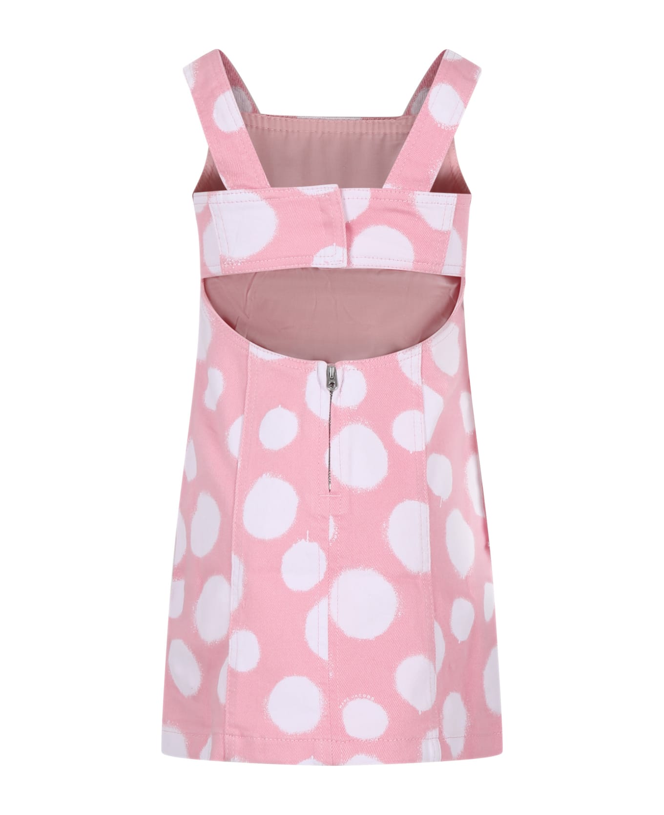 Marc Jacobs Pink Casual Dress For Girl With Polka Dots - Pink ワンピース＆ドレス