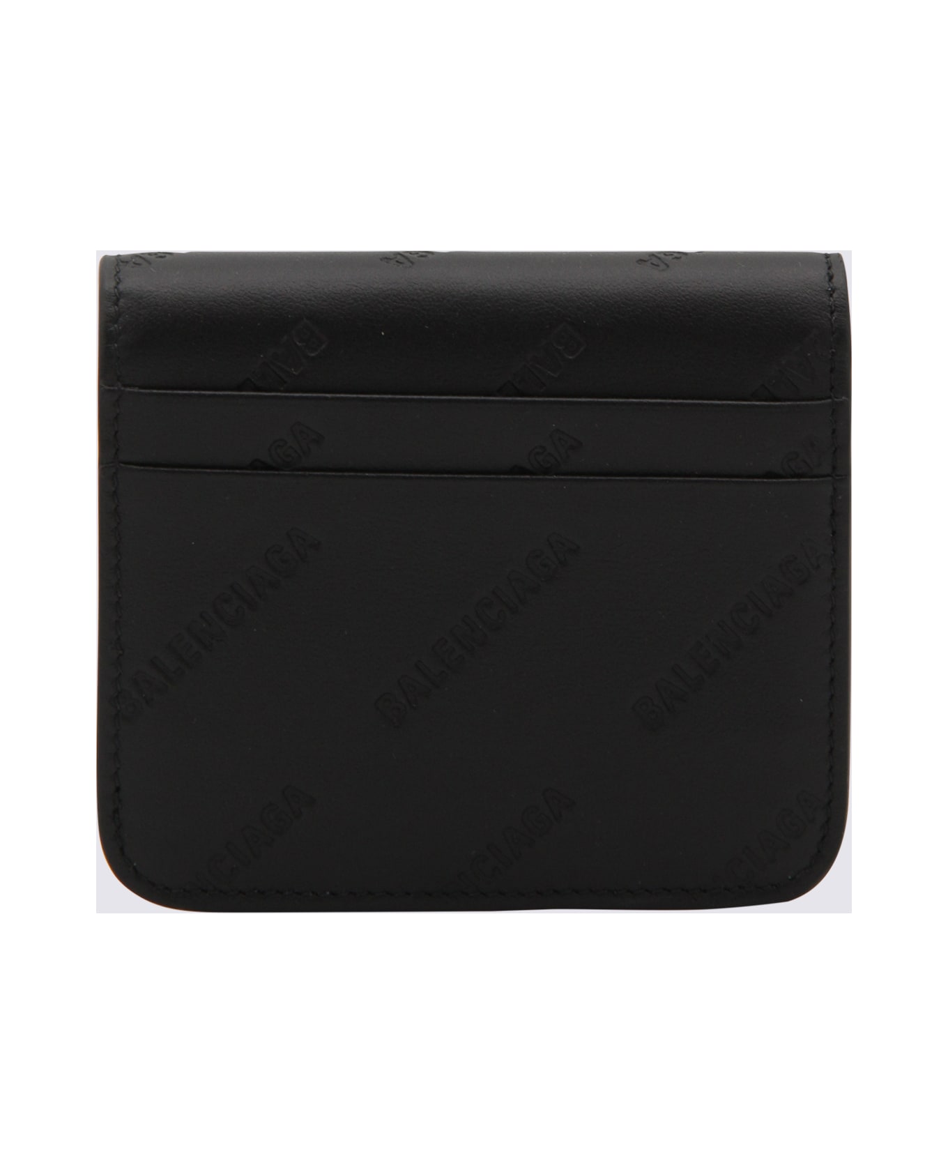 Balenciaga All Over Logo Wallet - BLACK