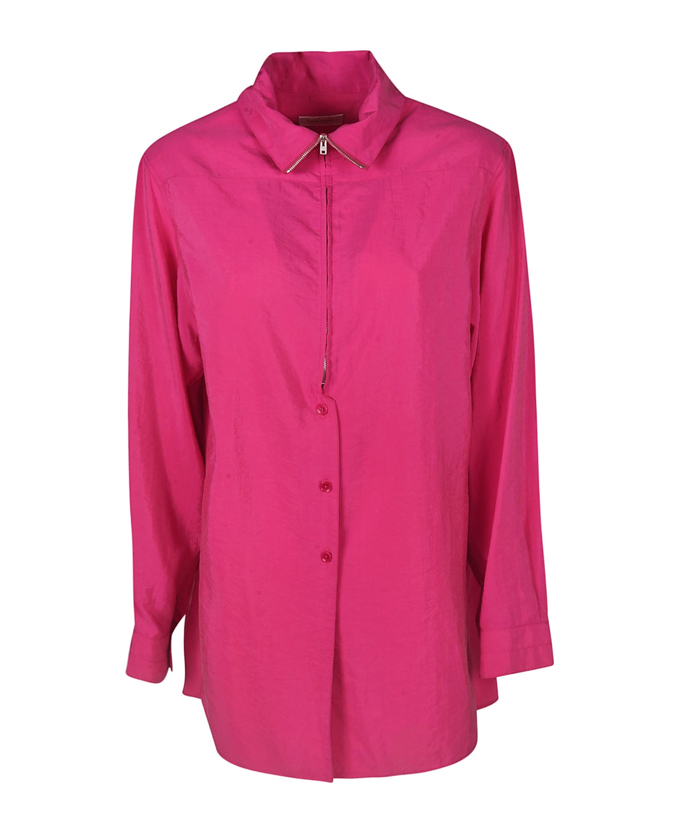 Lemaire Collar Semi-zipped Shirt - Pink シャツ