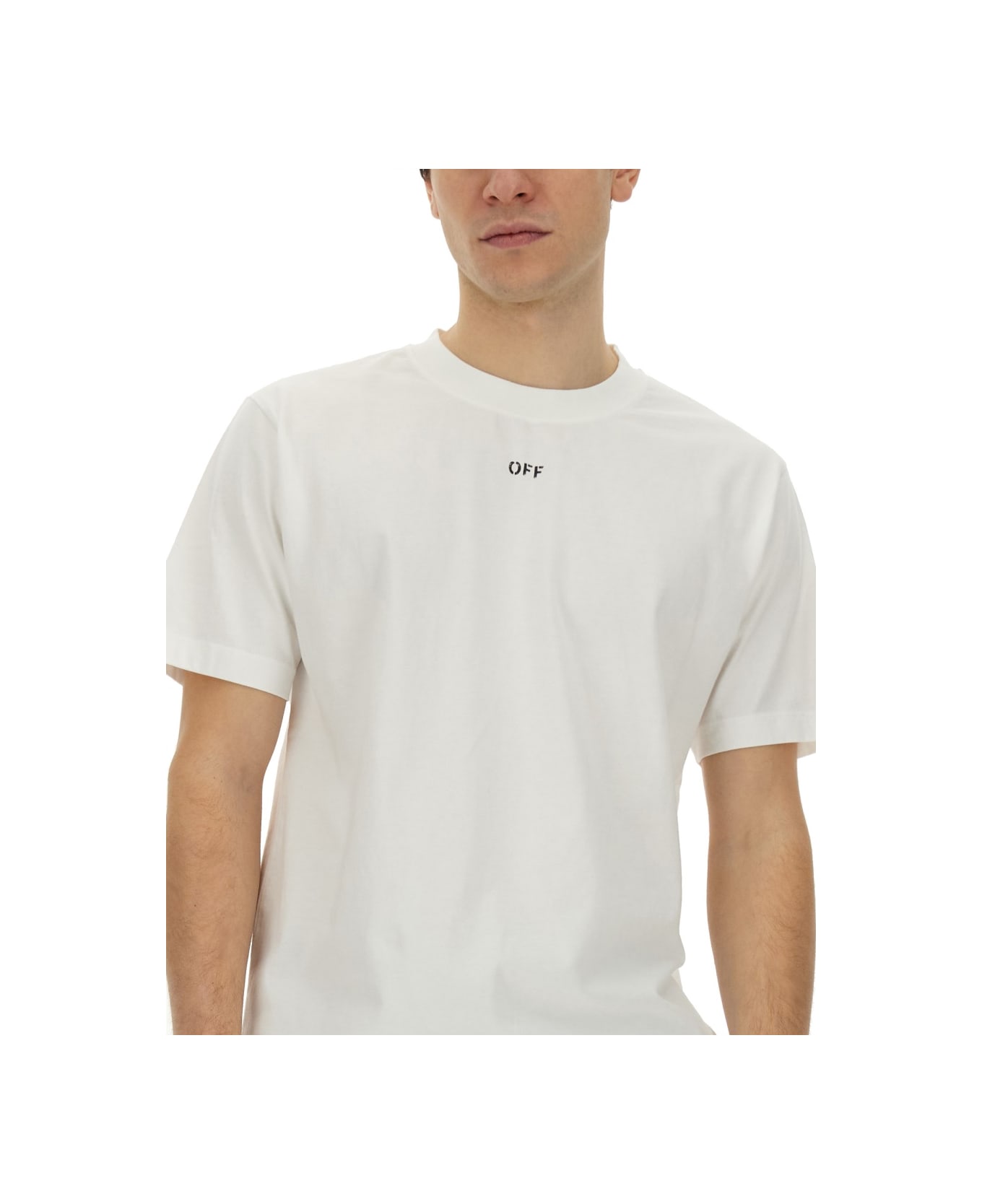 Off-White T-shirt With Logo - WHITE