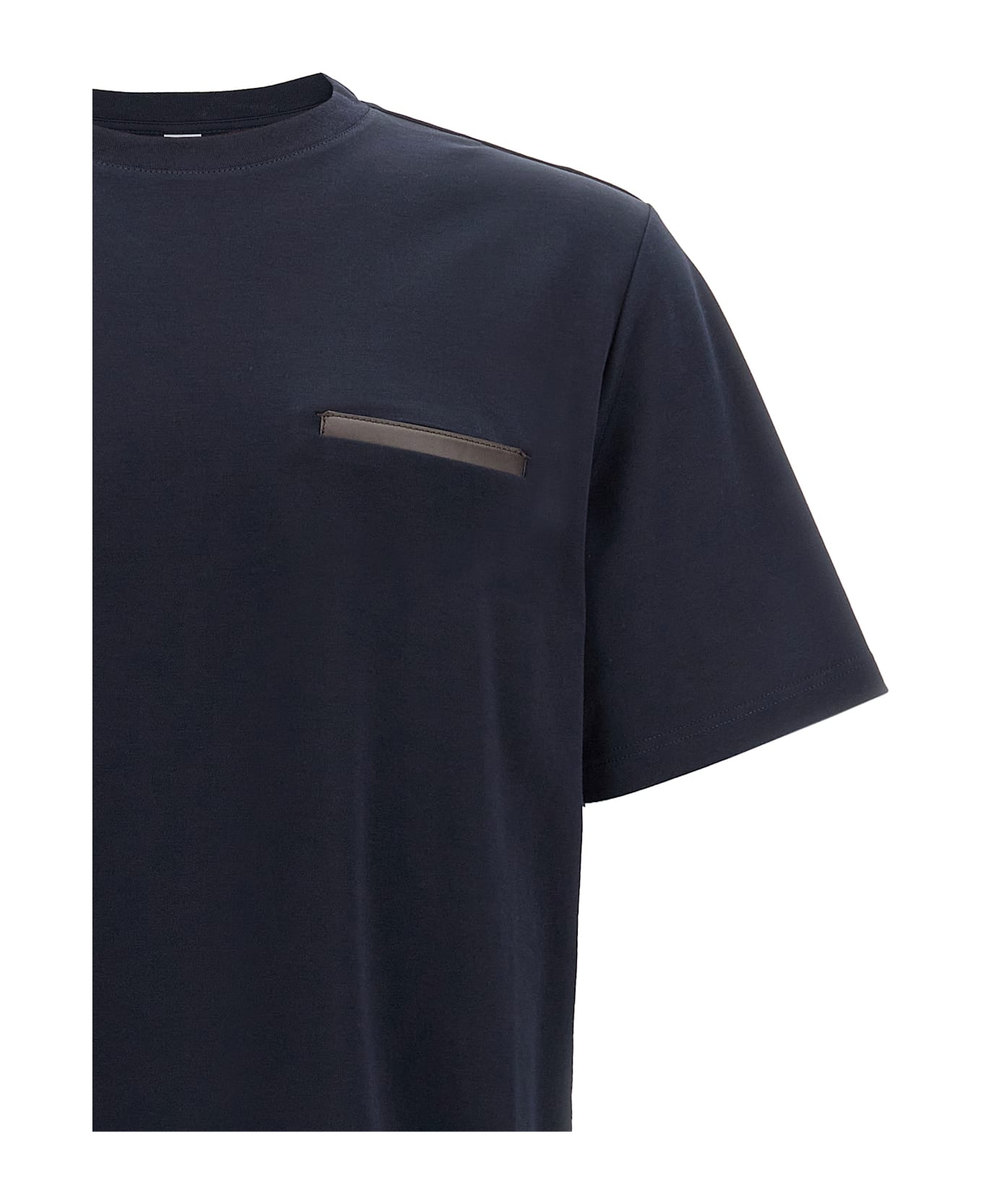 Berluti 
leather Tab
 T-shirt - Blue