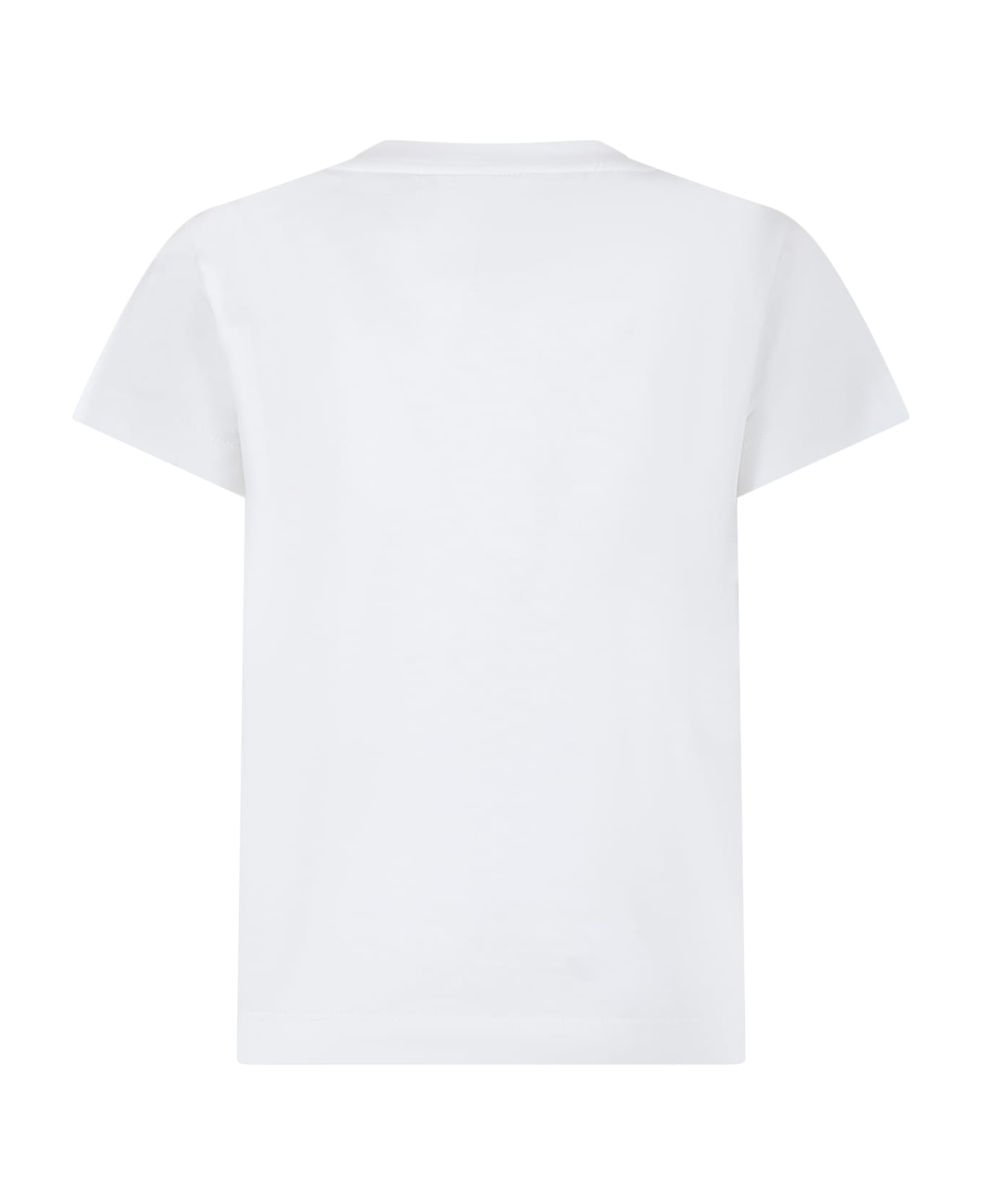 Fendi White T-shirt For Boy With key-chains - White