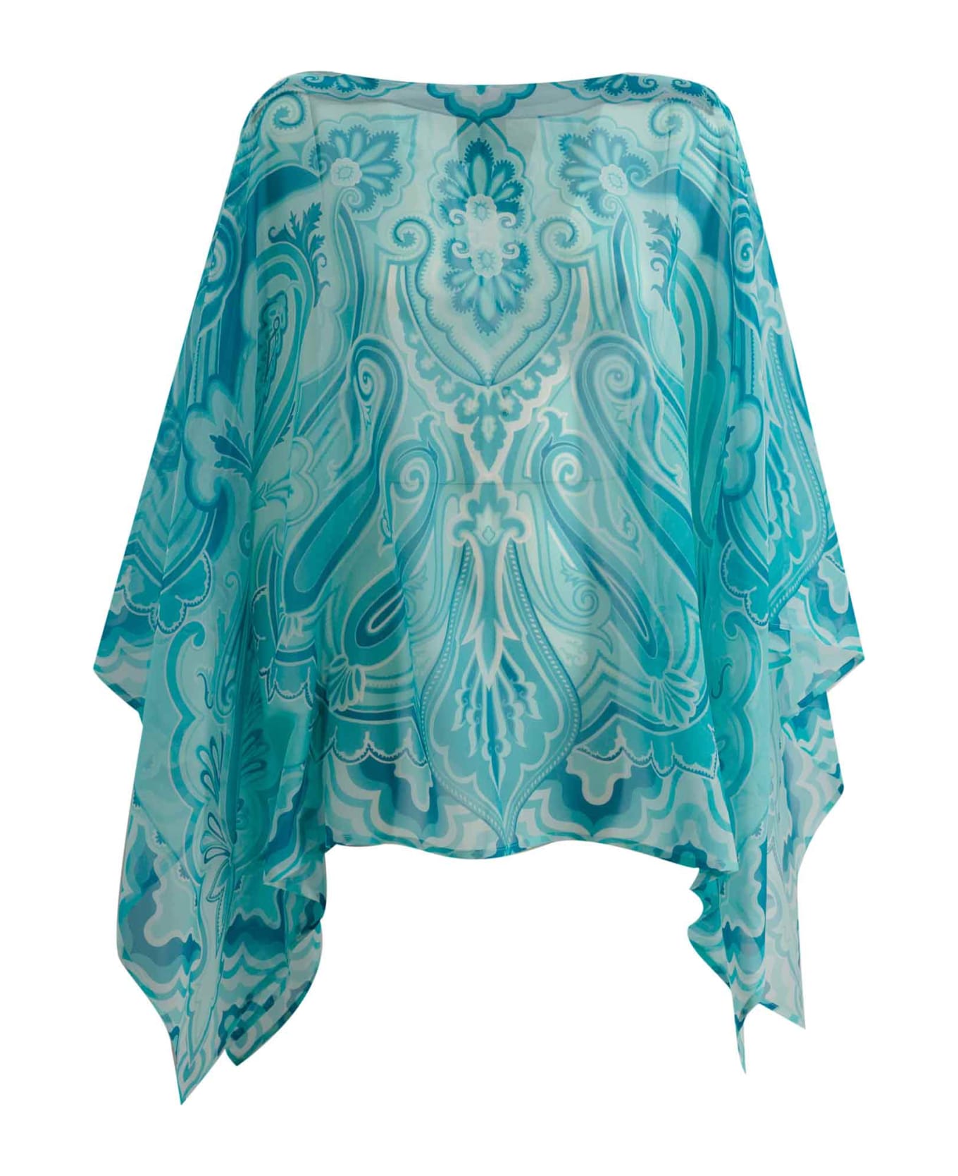 Etro Poncho In Seta - Fa01