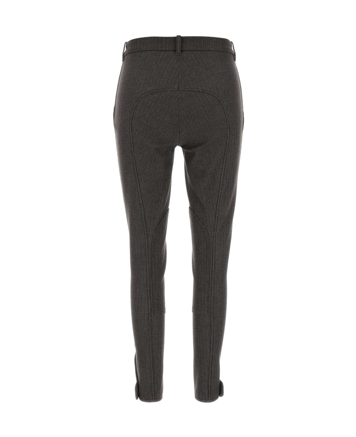 Burberry Embroidered Stretch Cotton Pant - WLNUTBRWNTAUPEBGE