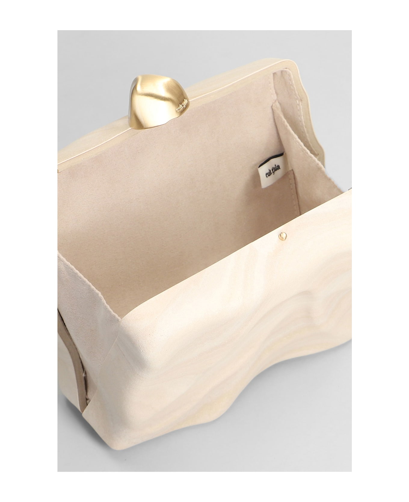 Cult Gaia Flyn Clutch In Beige Acrylic - beige