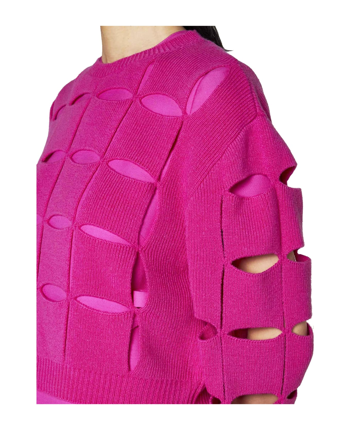 Valentino Cut-out Wool Sweater - Pink ニットウェア