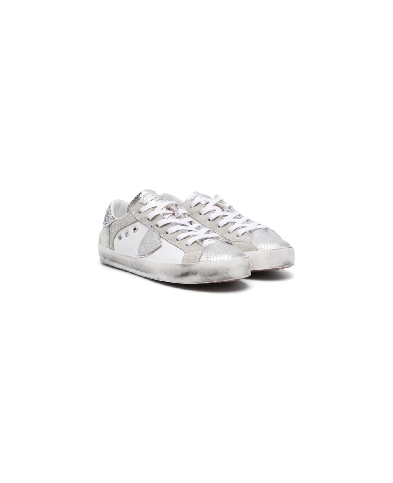 Philippe Model Sneakers Paris Con Inserti A Contrasto - White