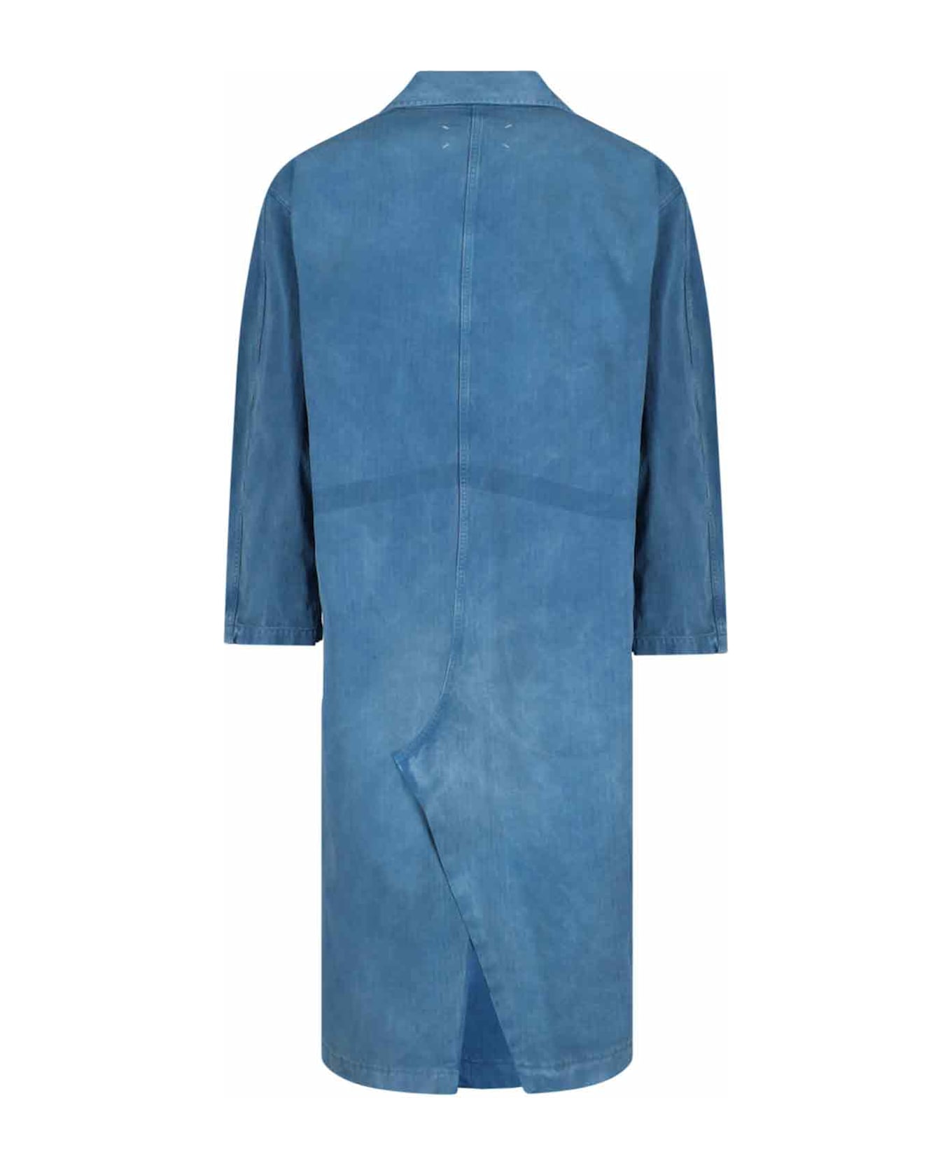 Maison Margiela Denim Trench Coat - Blue
