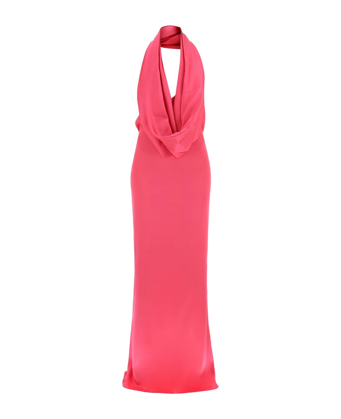 Giuseppe di Morabito Maxi Gown With Built-in Hood - PINK (Fuchsia)