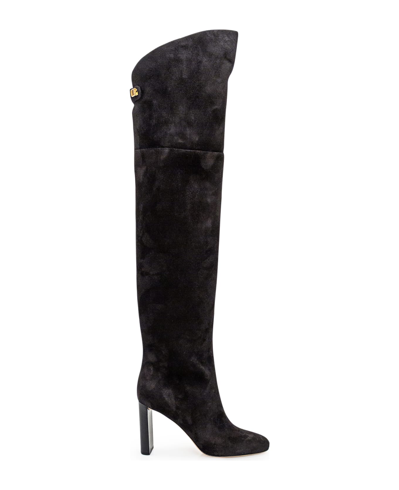 Maison Skorpios Marylin Suede Leather Boots - BLACK