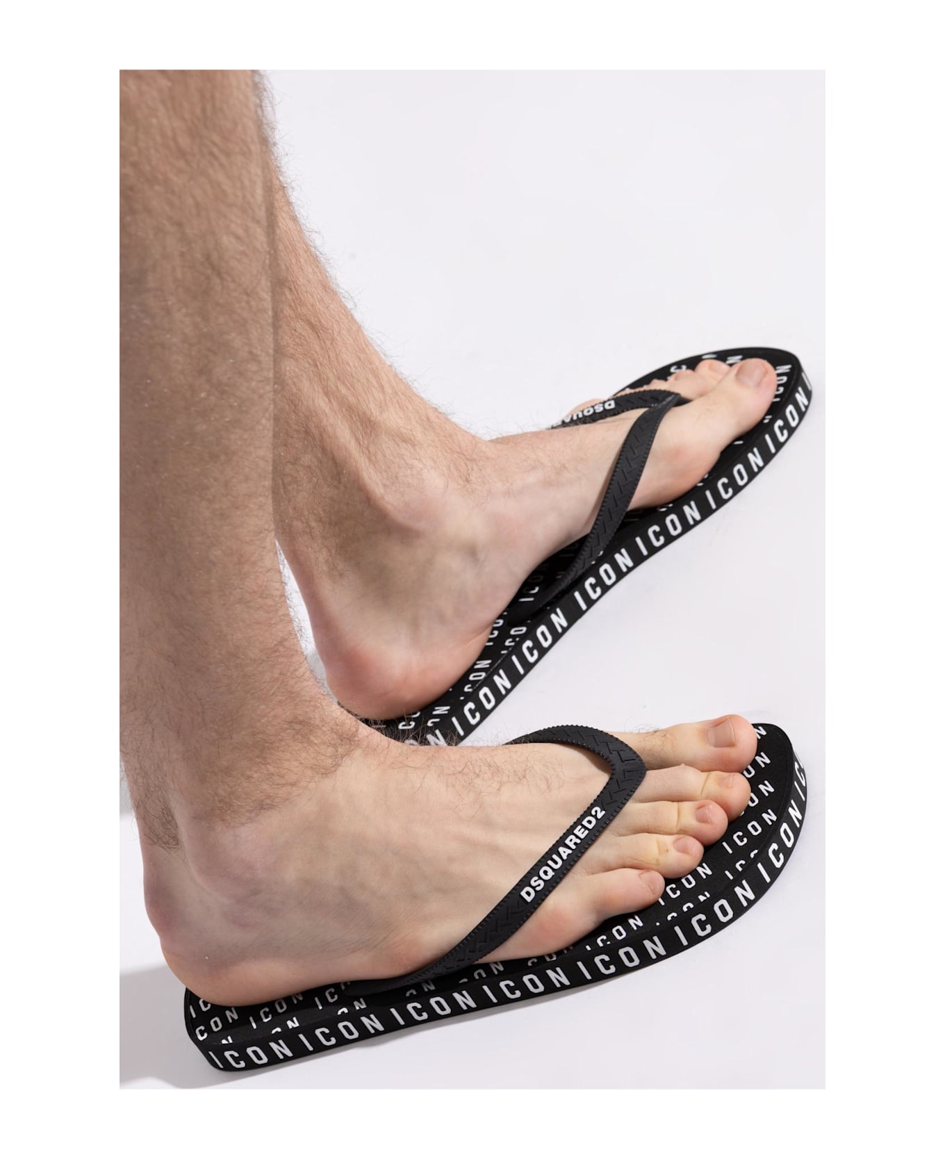 Dsquared2 Rubber Slides With Logo Dsquared2 - BLACK