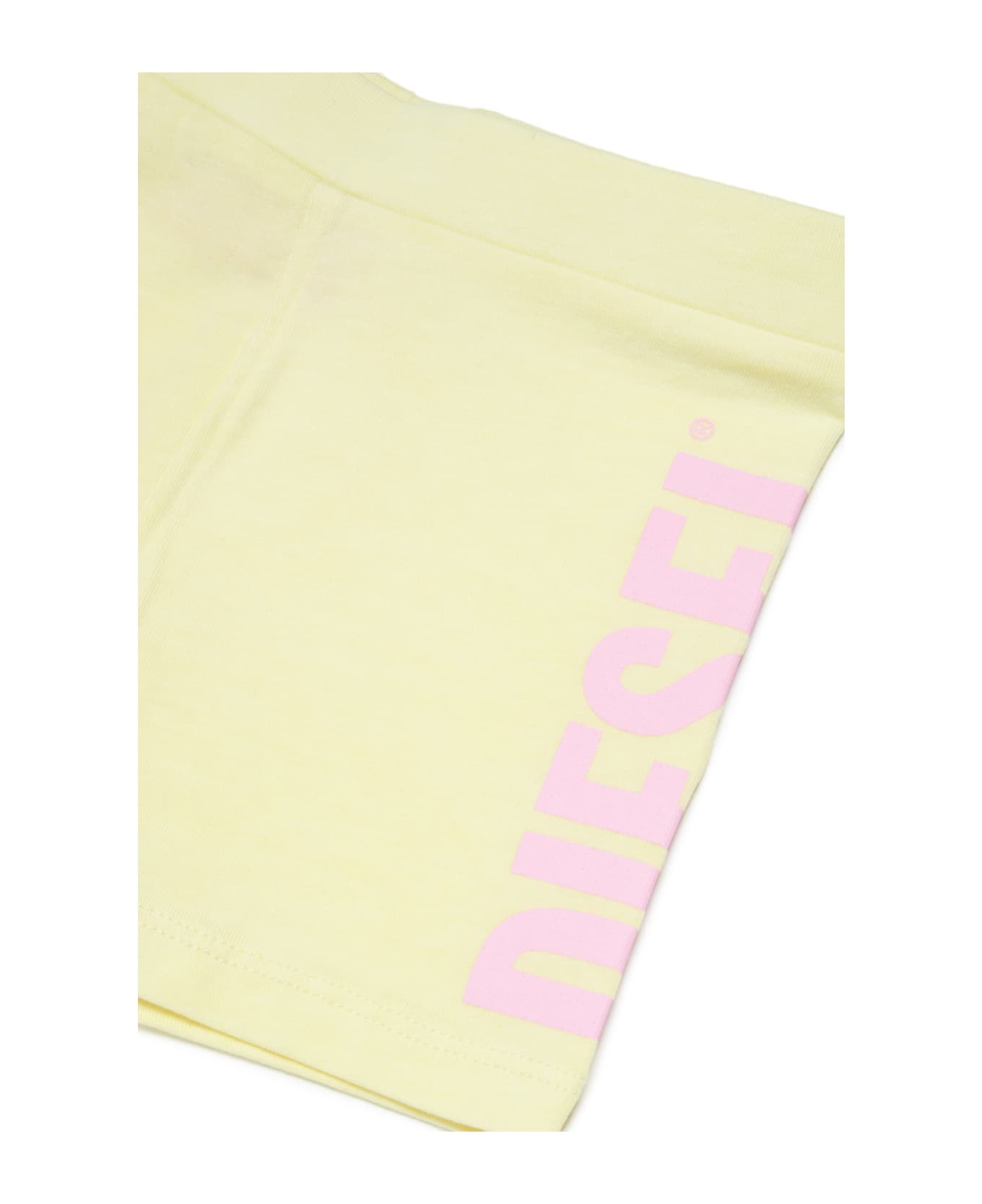 Diesel Plettib Liv Shorts Diesel Yellow Cotton Cycling Shorts With Logo - Lemonade