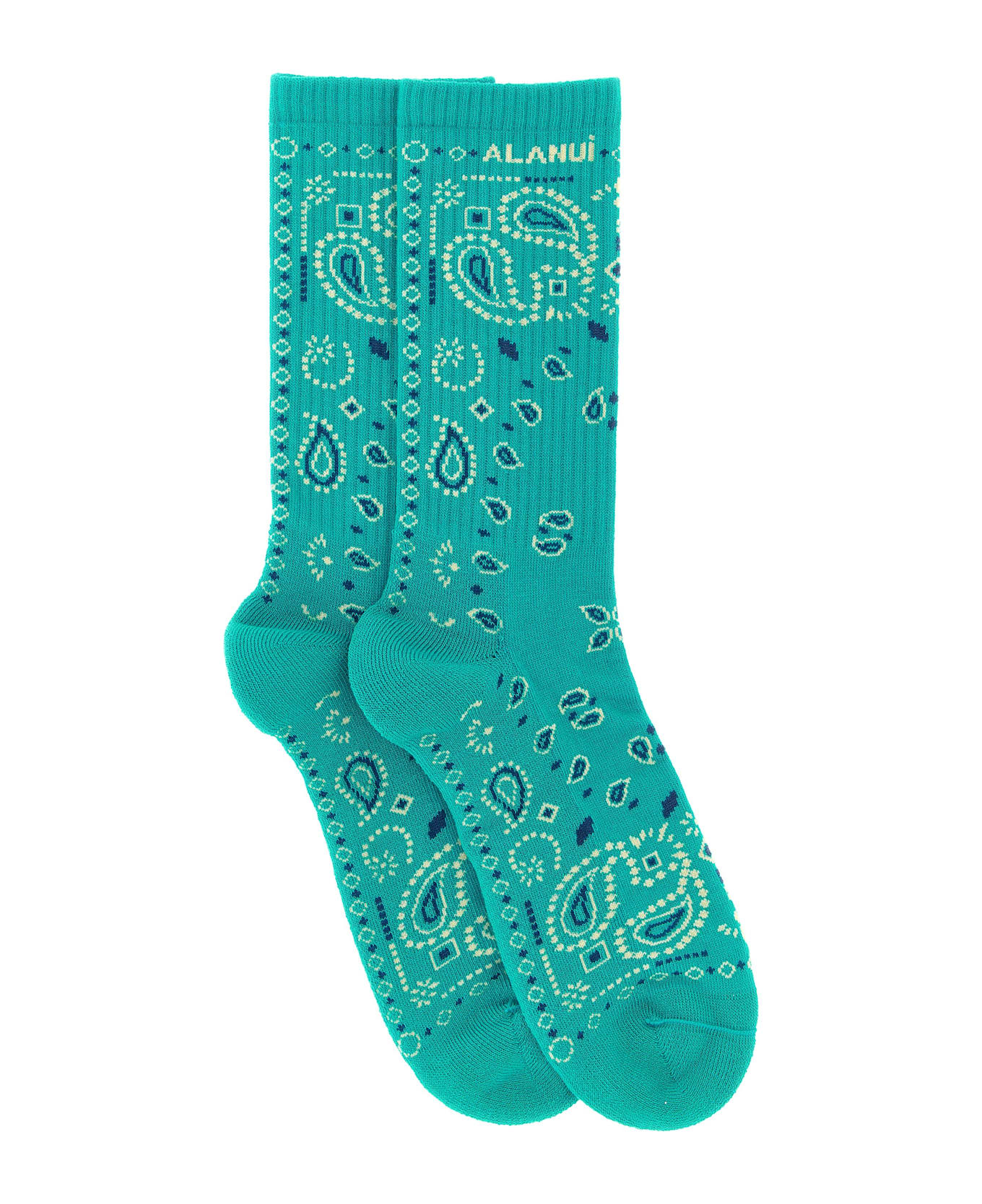 Alanui 'bandana' Socks - Light Blue
