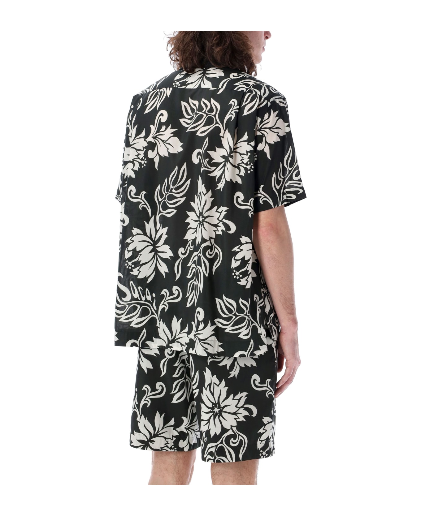 Sacai Floral Print Shirt - BLACK シャツ