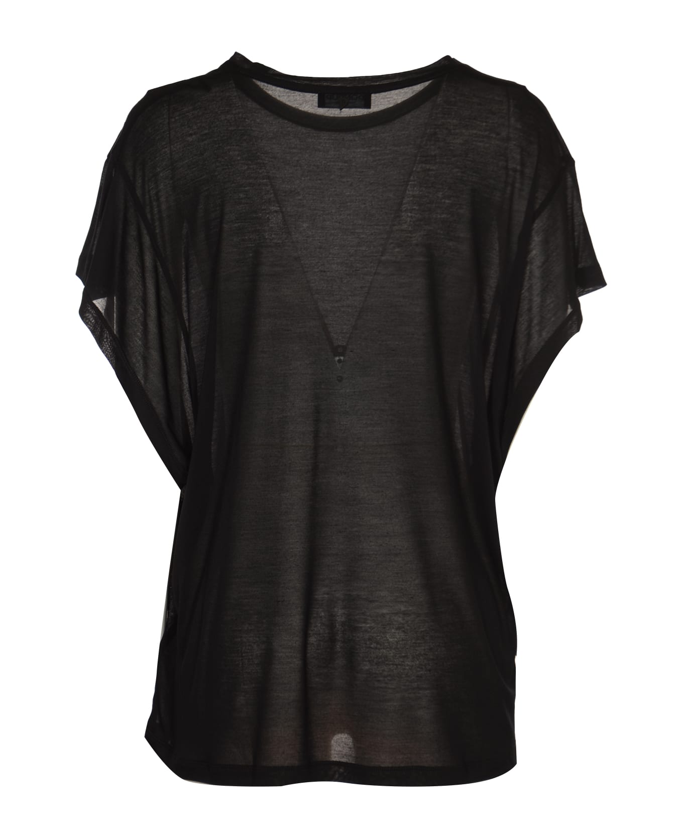 Dondup See Through Plain T-shirt T-Shirt - NERO Tシャツ