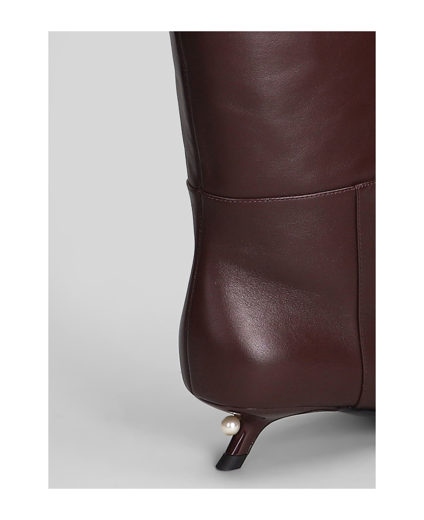 Alevì Debby 035 Low Heels Boots In Bordeaux Leather - bordeaux