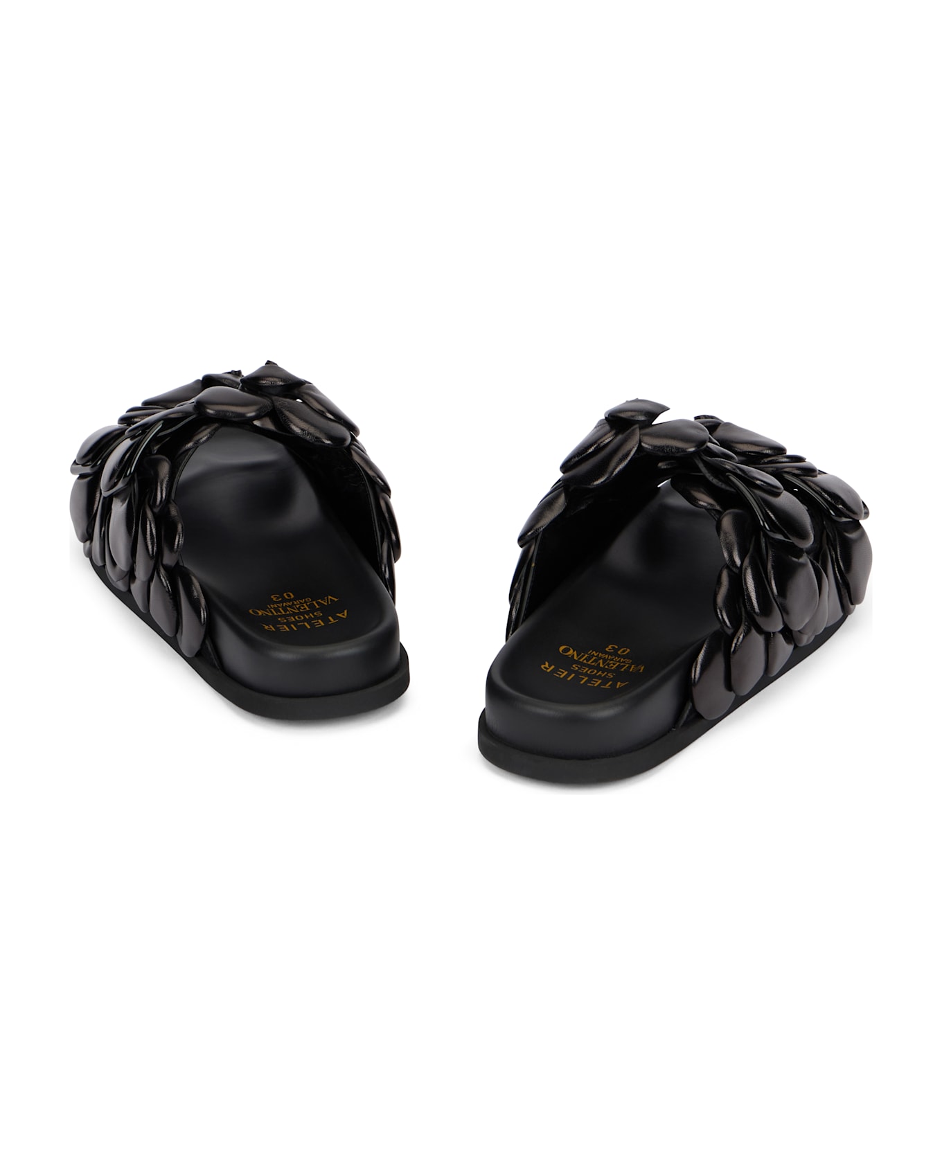 Valentino Garavani Slides In Leather - black