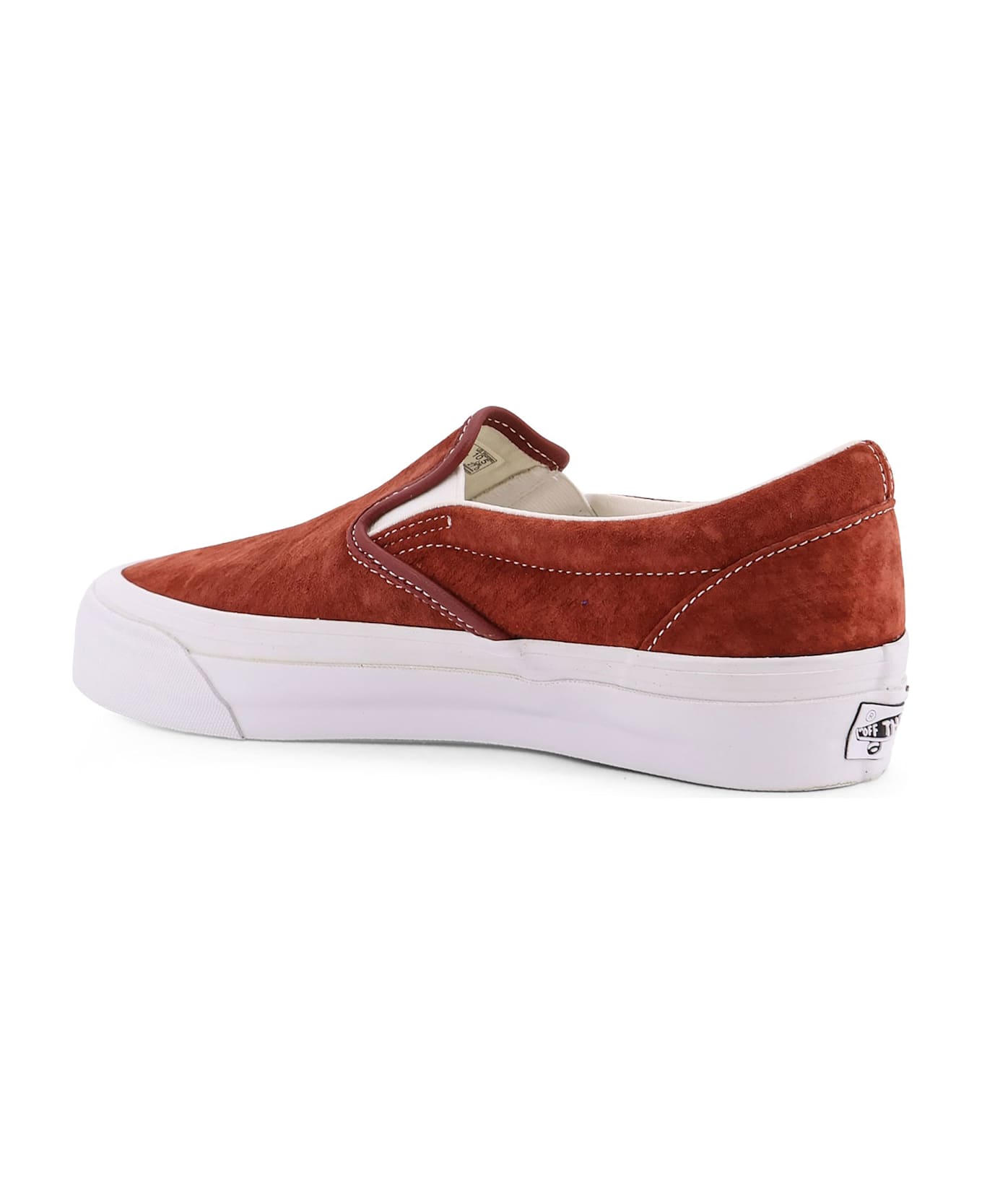 Vans Lx Classic Slip-on 98 Low-top Suede Sneakers - Brick Red