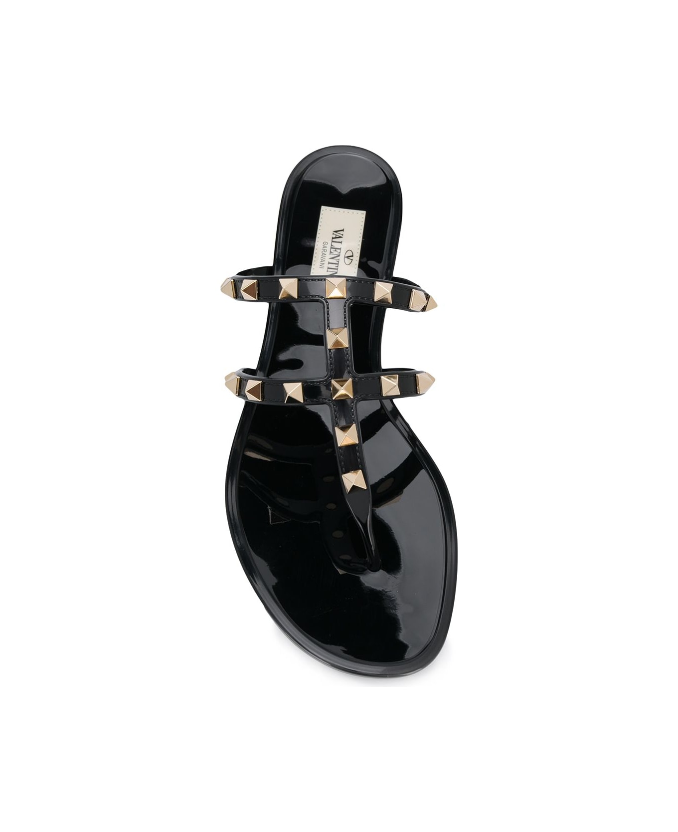 Valentino Garavani Summer Rockstud Thong Sandals - Black