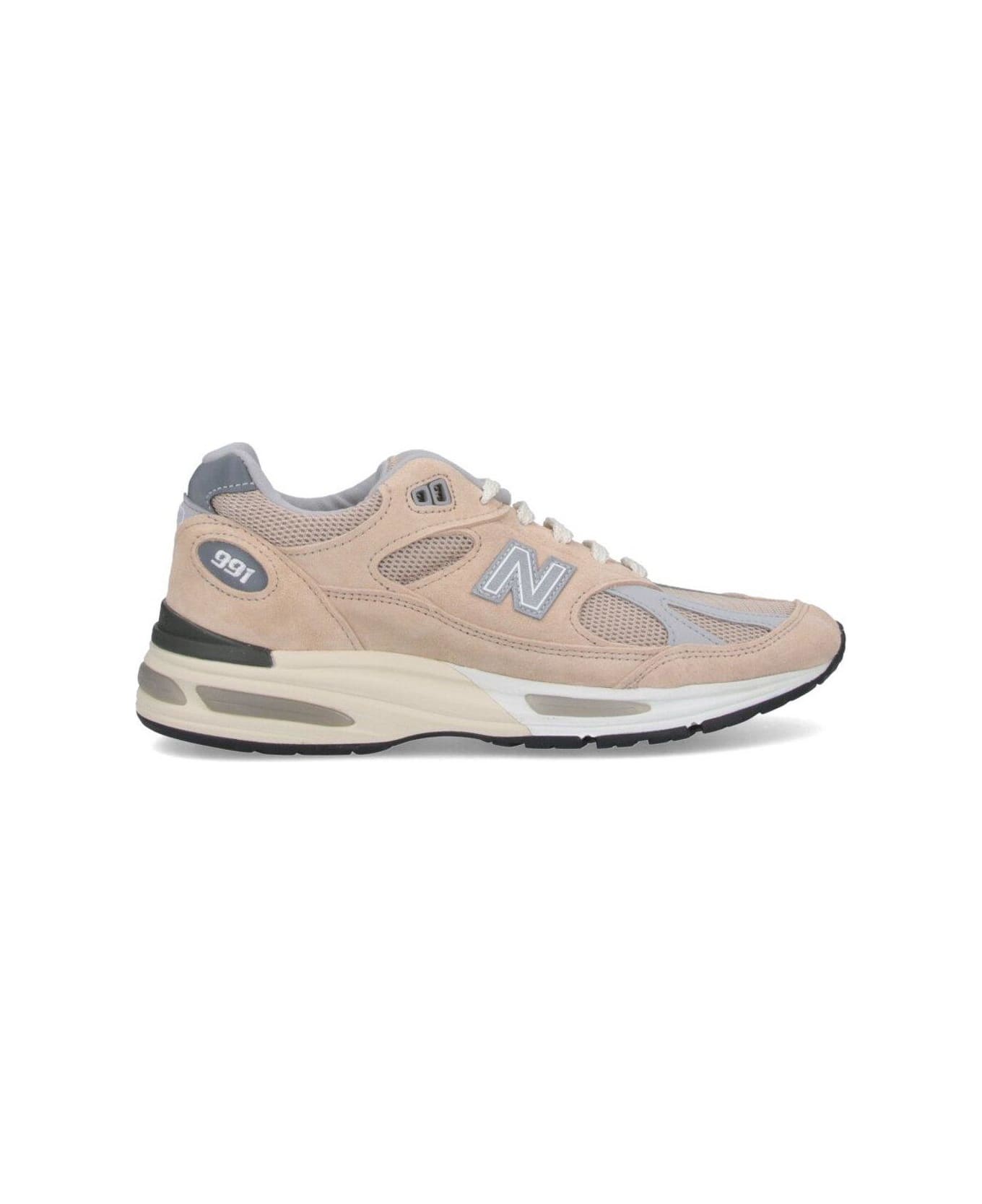 New Balance 991v2 Lace-up Sneakers - PINK