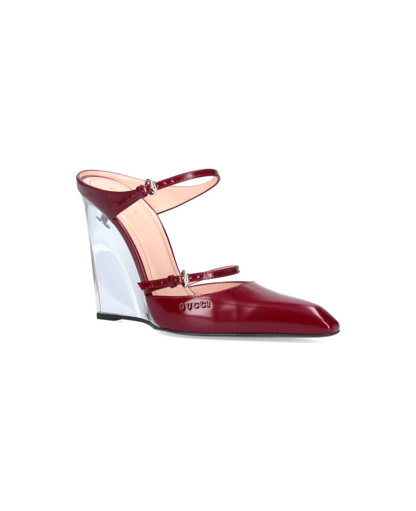 Gucci Wedge Sabots - Red