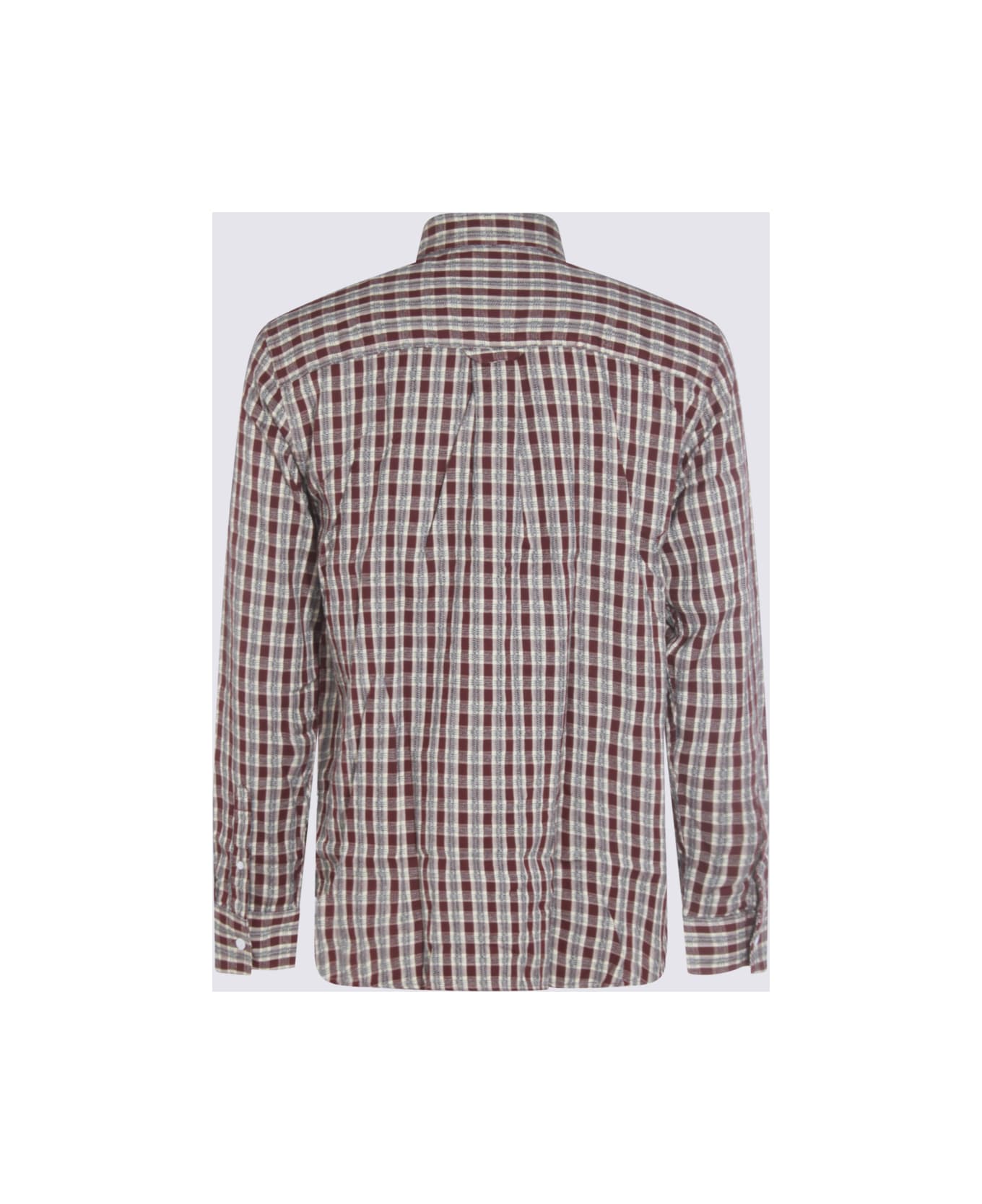 NN07 Red Cotton Shirt - WINE CHECK