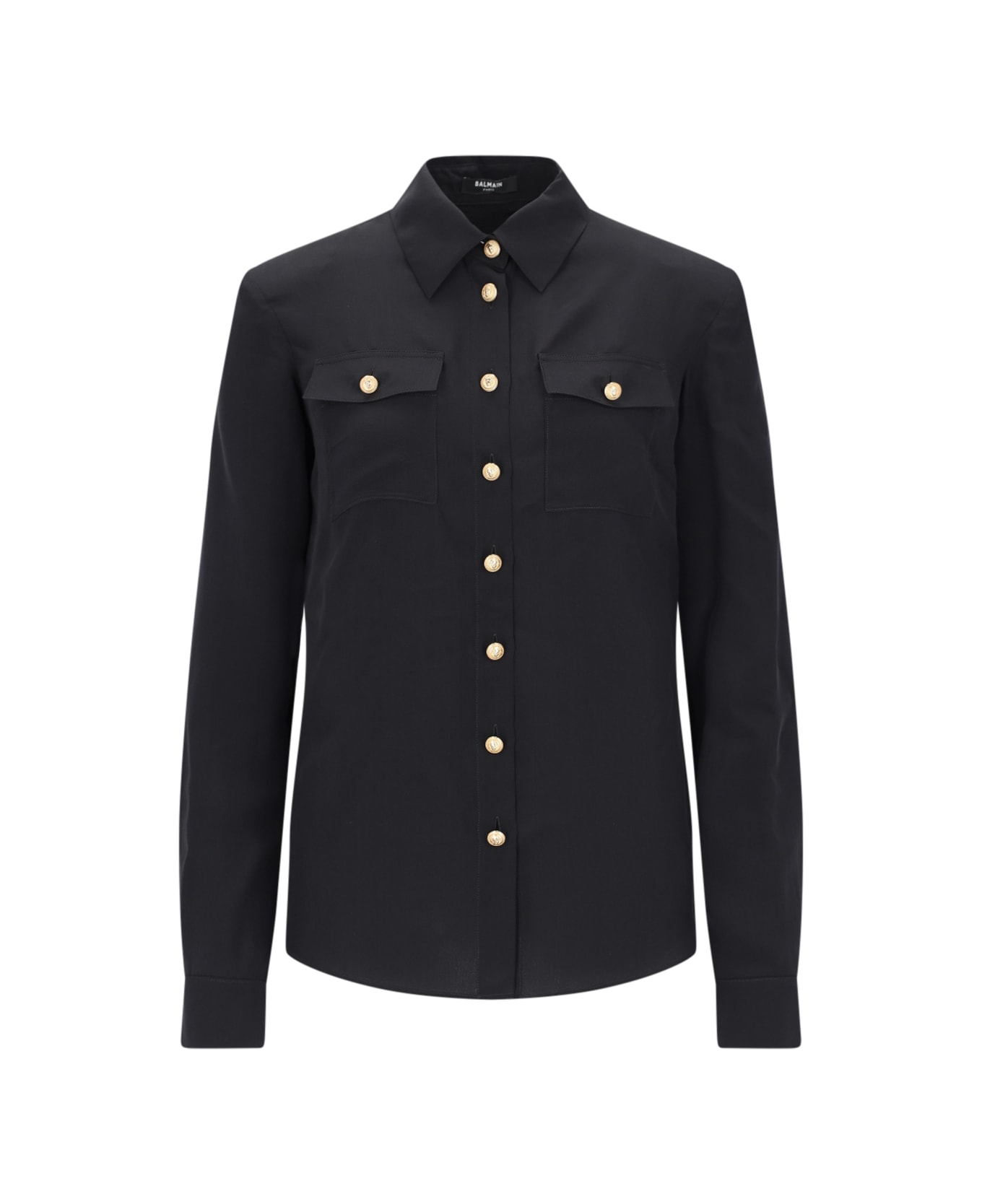 Balmain Silk Shirt - Black   シャツ