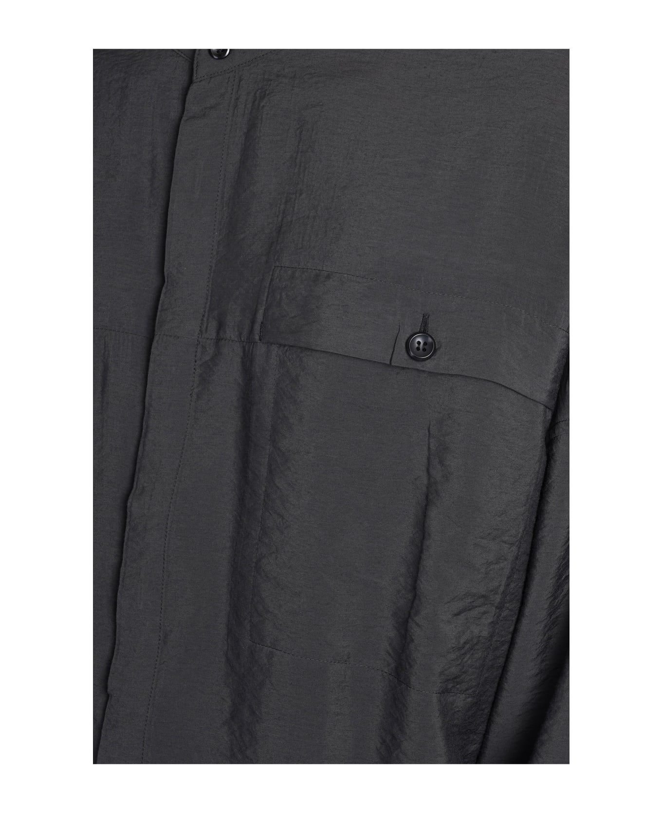 Attachment Shirt In Black Nylon - black