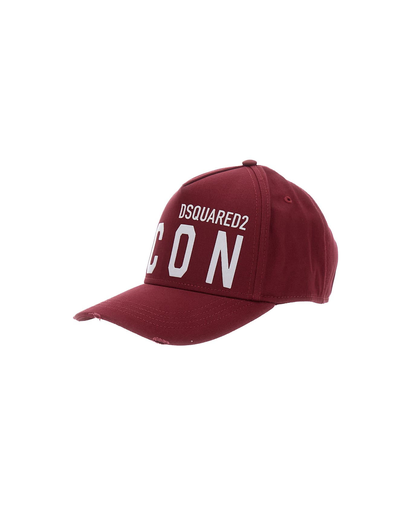 Dsquared2 Red Baseball Cap With Maxi Logo Print On The Front And Logo Lettering On The Rear In Cotton Man - Red