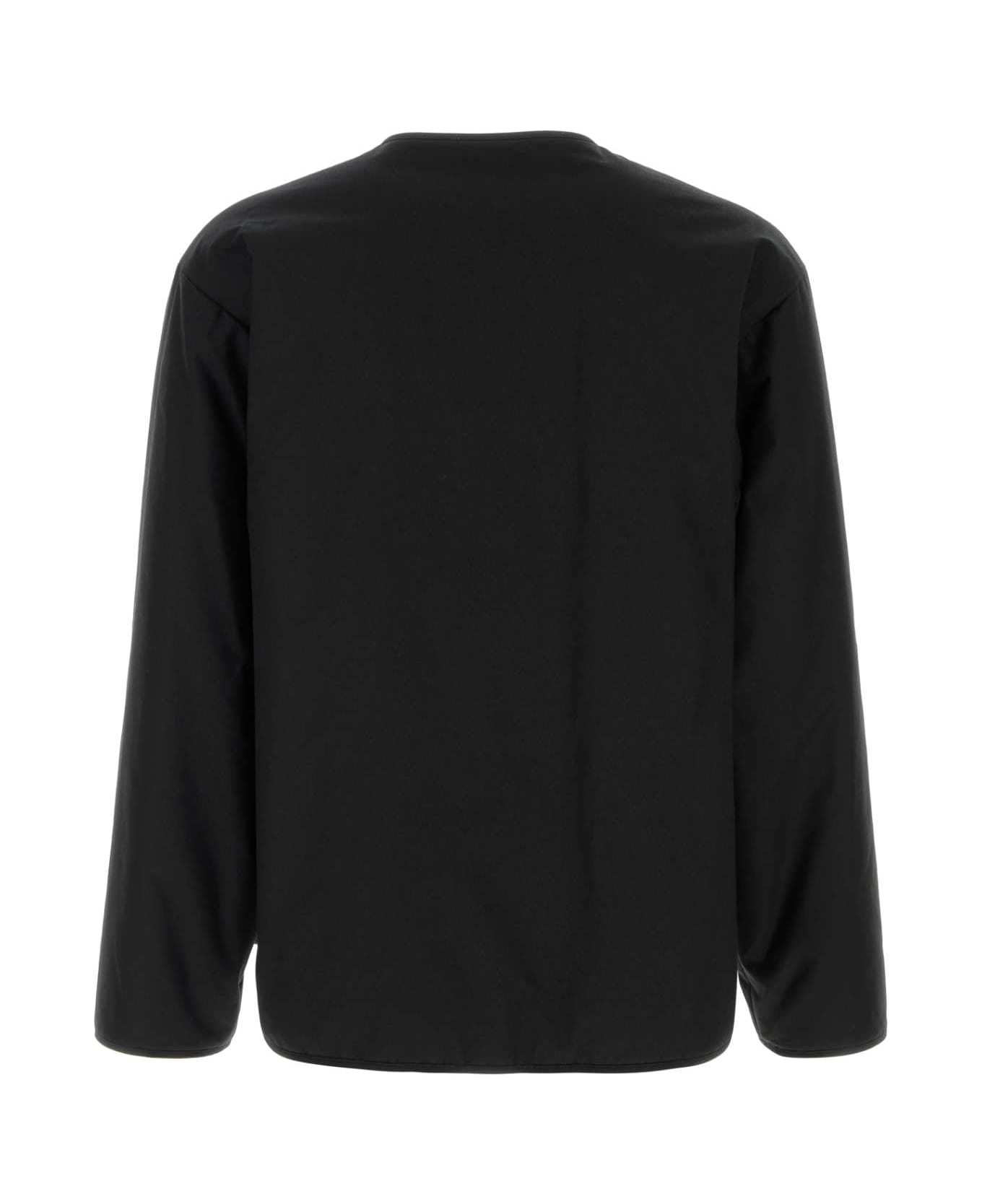 Jil Sander Black Cotton Padded Jacket - BLACK