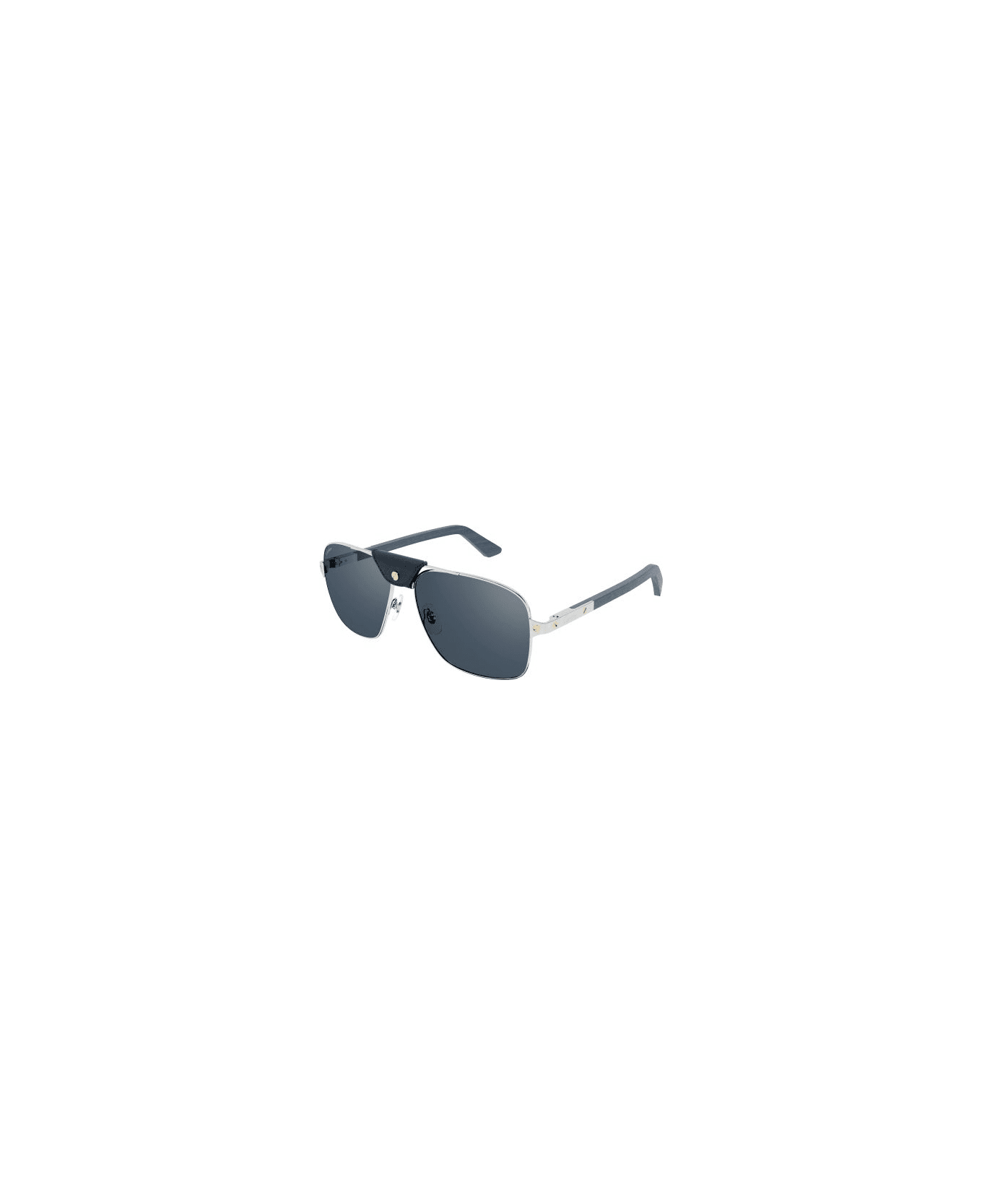 Cartier Eyewear Ct0389s Sunglasses - 004 silver blue blue