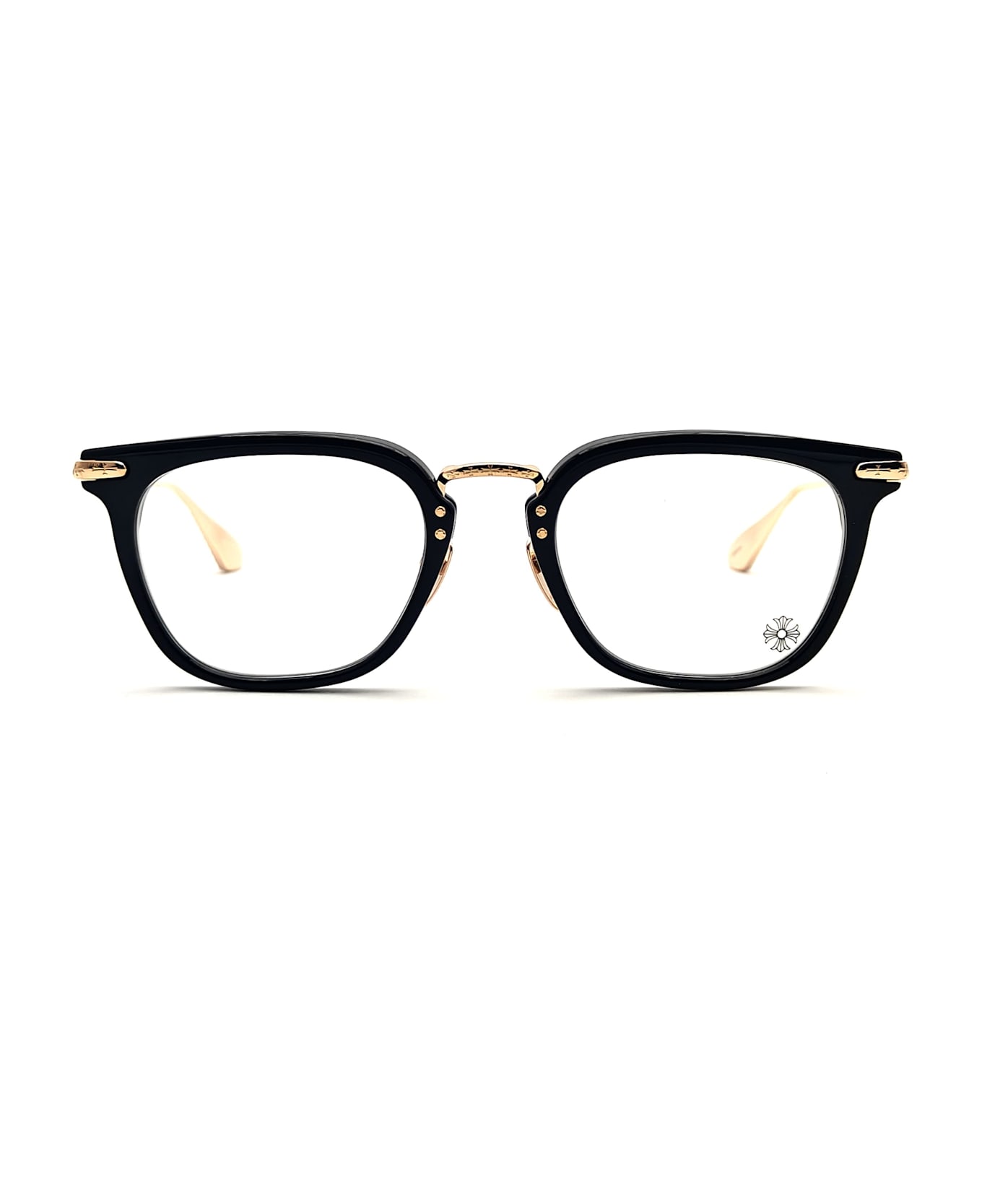 Chrome Hearts Cloaco - Black / Gold Plated Rx Glasses - Black/gold