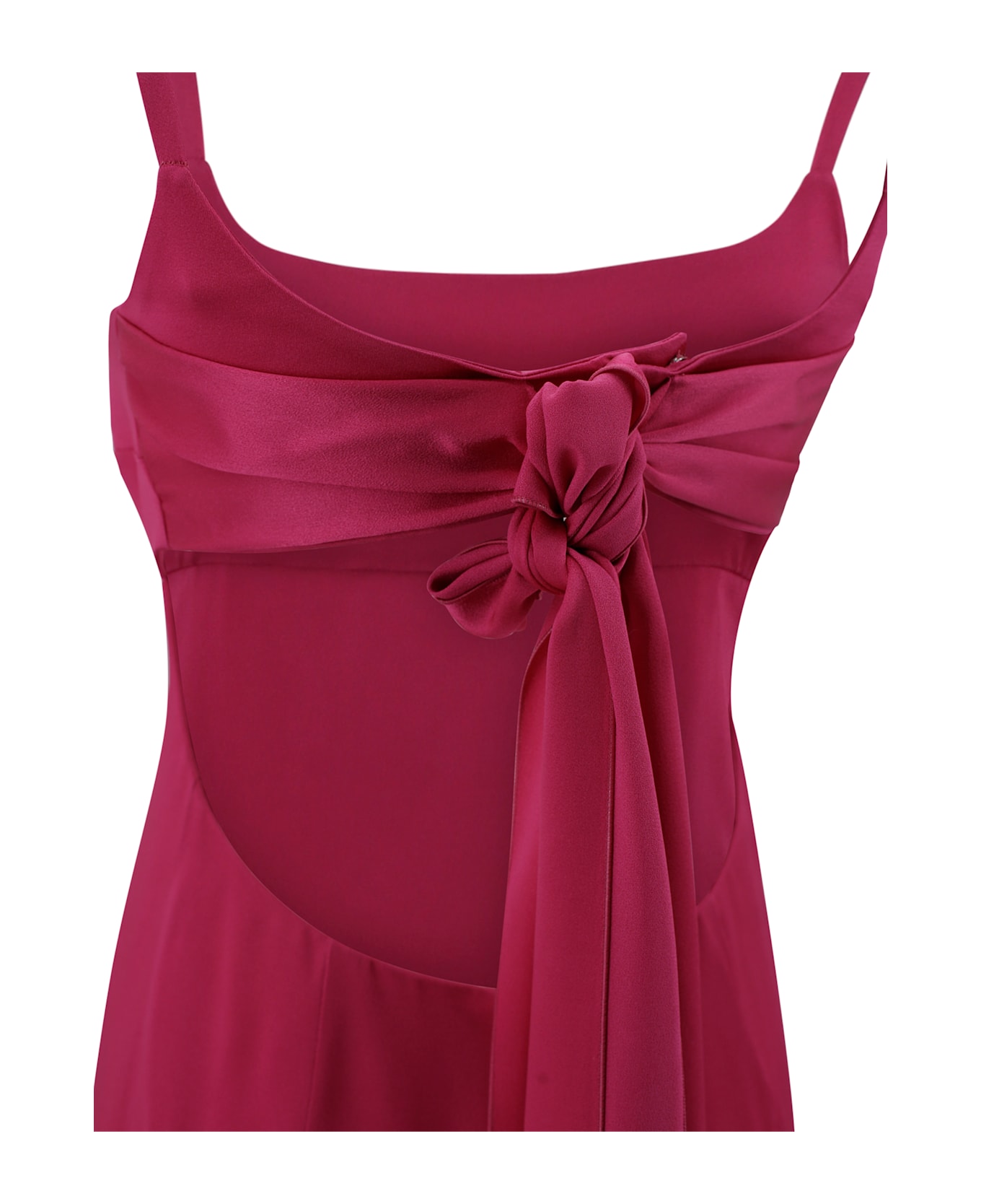 Max Mara Studio Dede Women
s Crepe Long Dress - Fuchsia