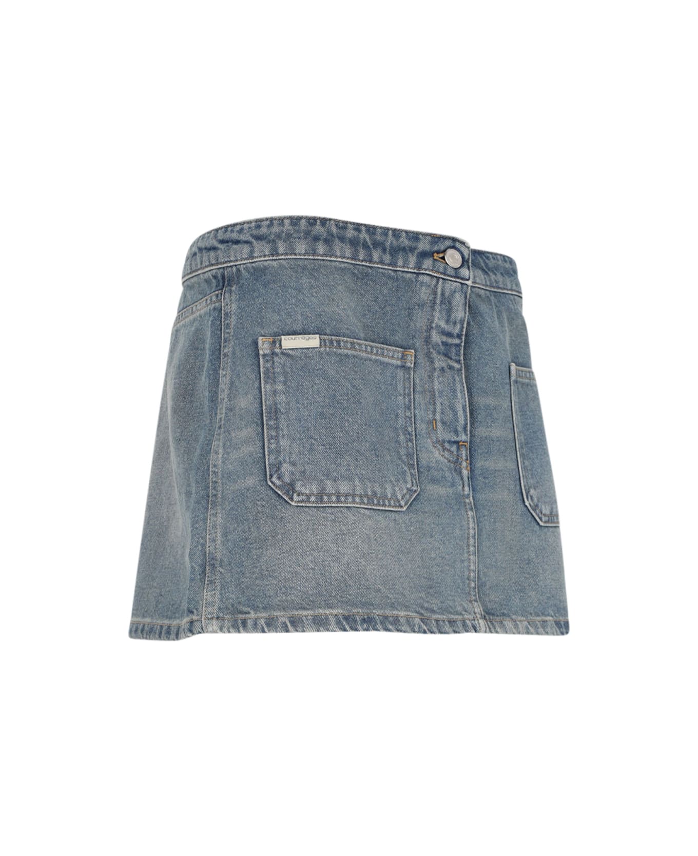 Courrèges Denim Mini Skirt - Blue