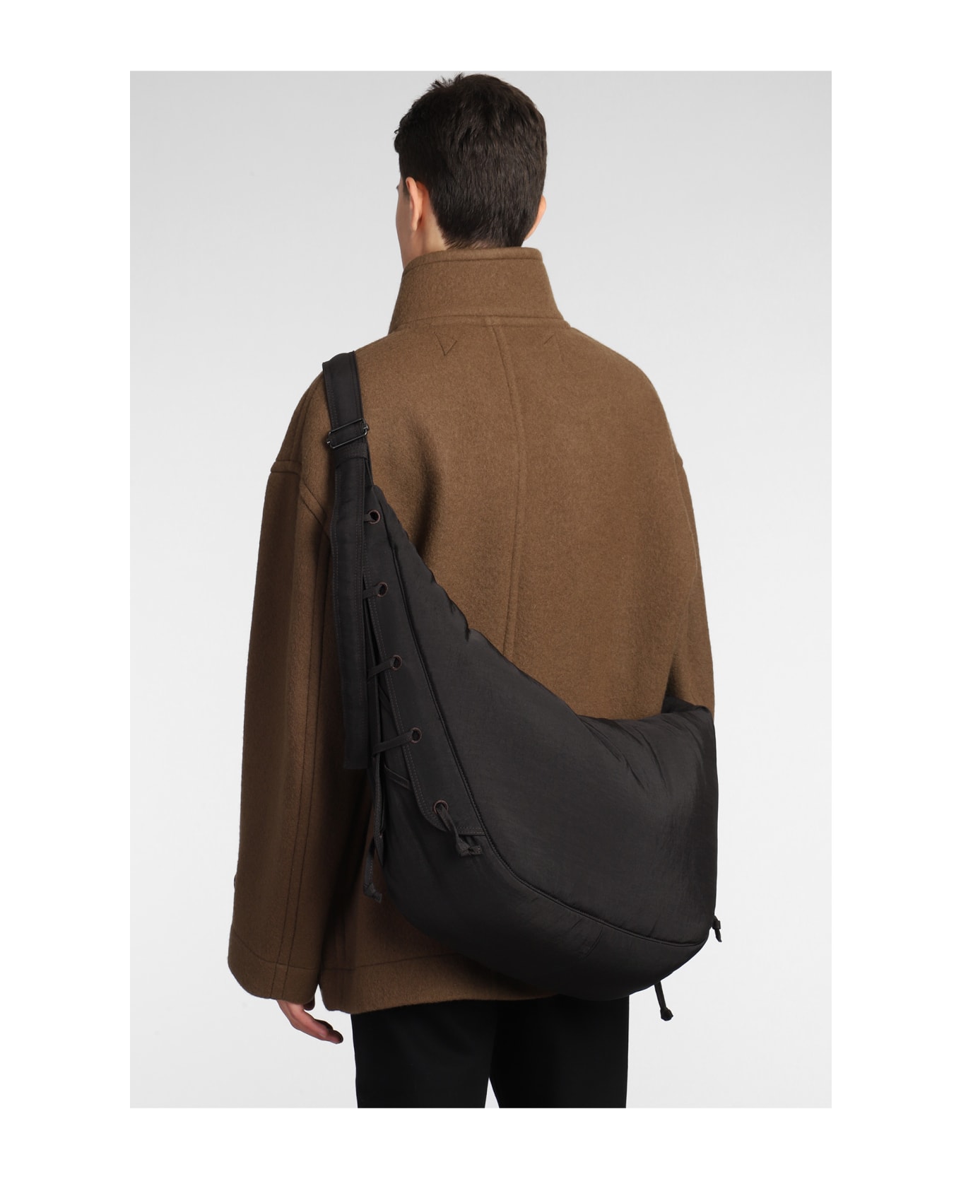 Lemaire Soft Game Bag Shoulder Bag In Brown Nylon - brown