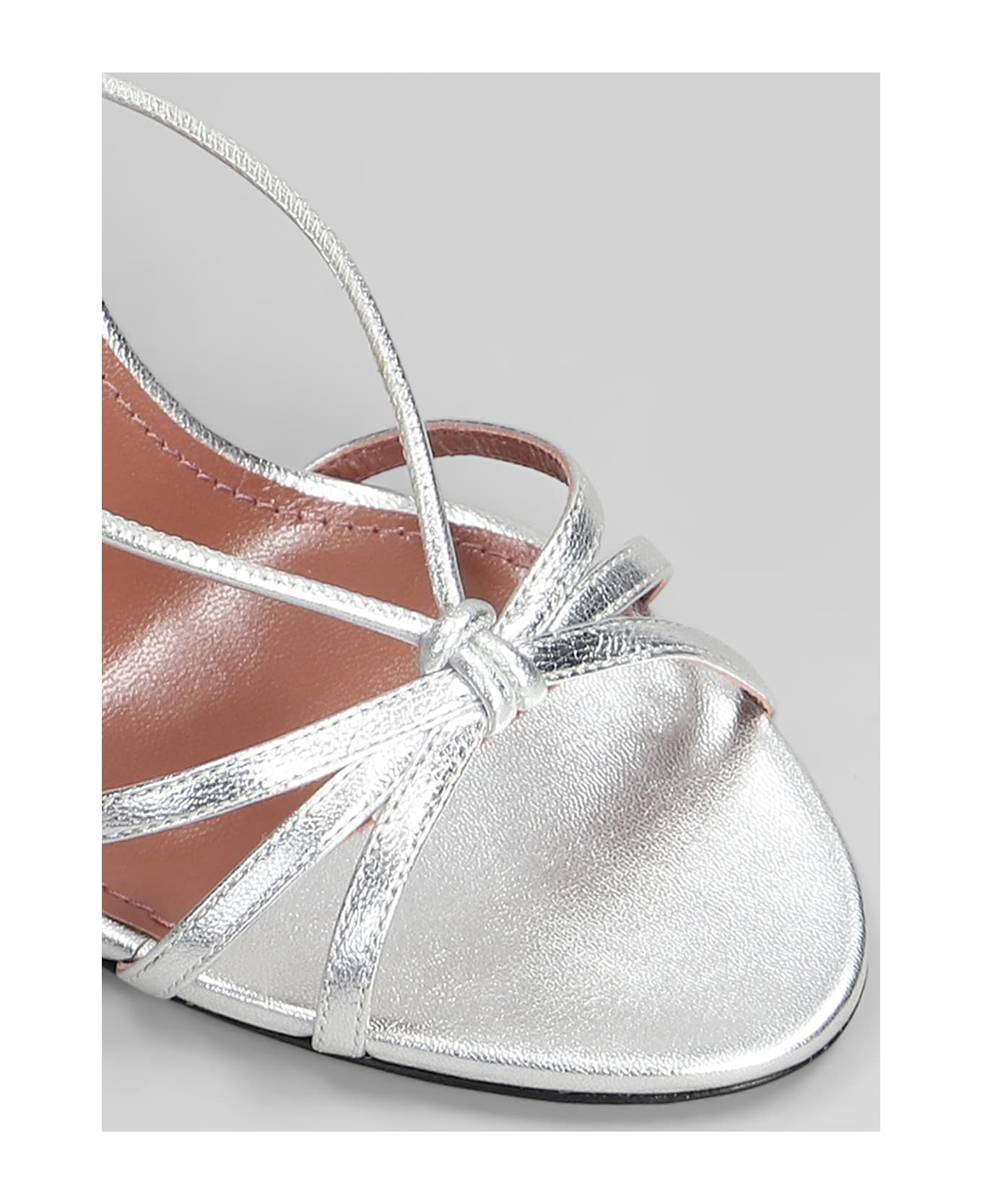 Paris Texas Bianca 100 Sandals In Silver Leather - silver