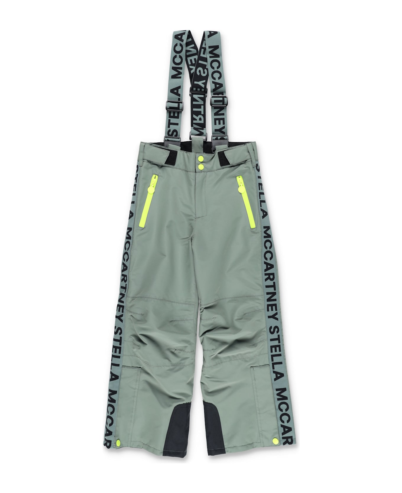 Stella McCartney Kids Logo Tape Ski Salopettes Green - GREEN