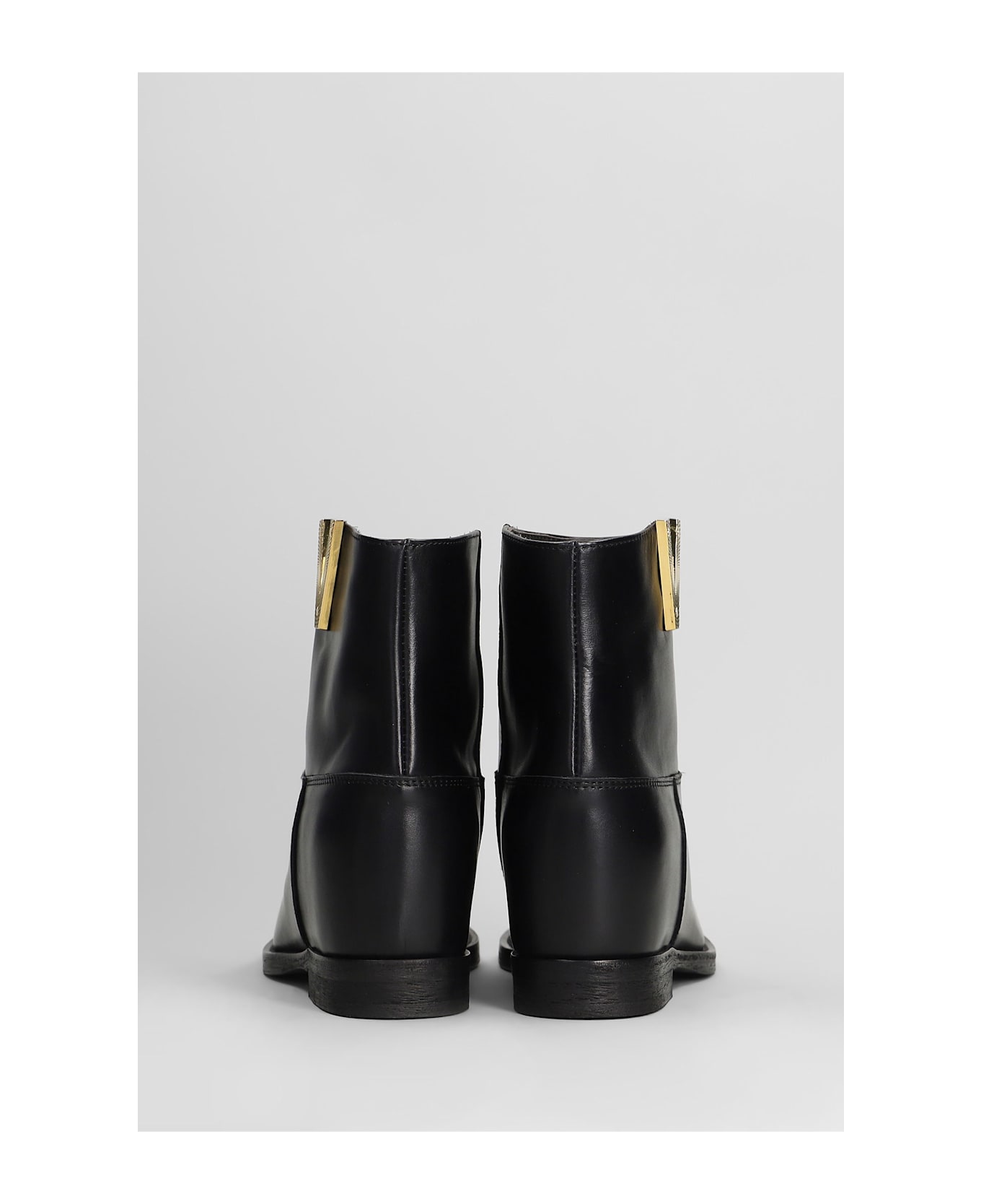 Via Roma 15 Ankle Boots Inside Wedge In Black Leather - black