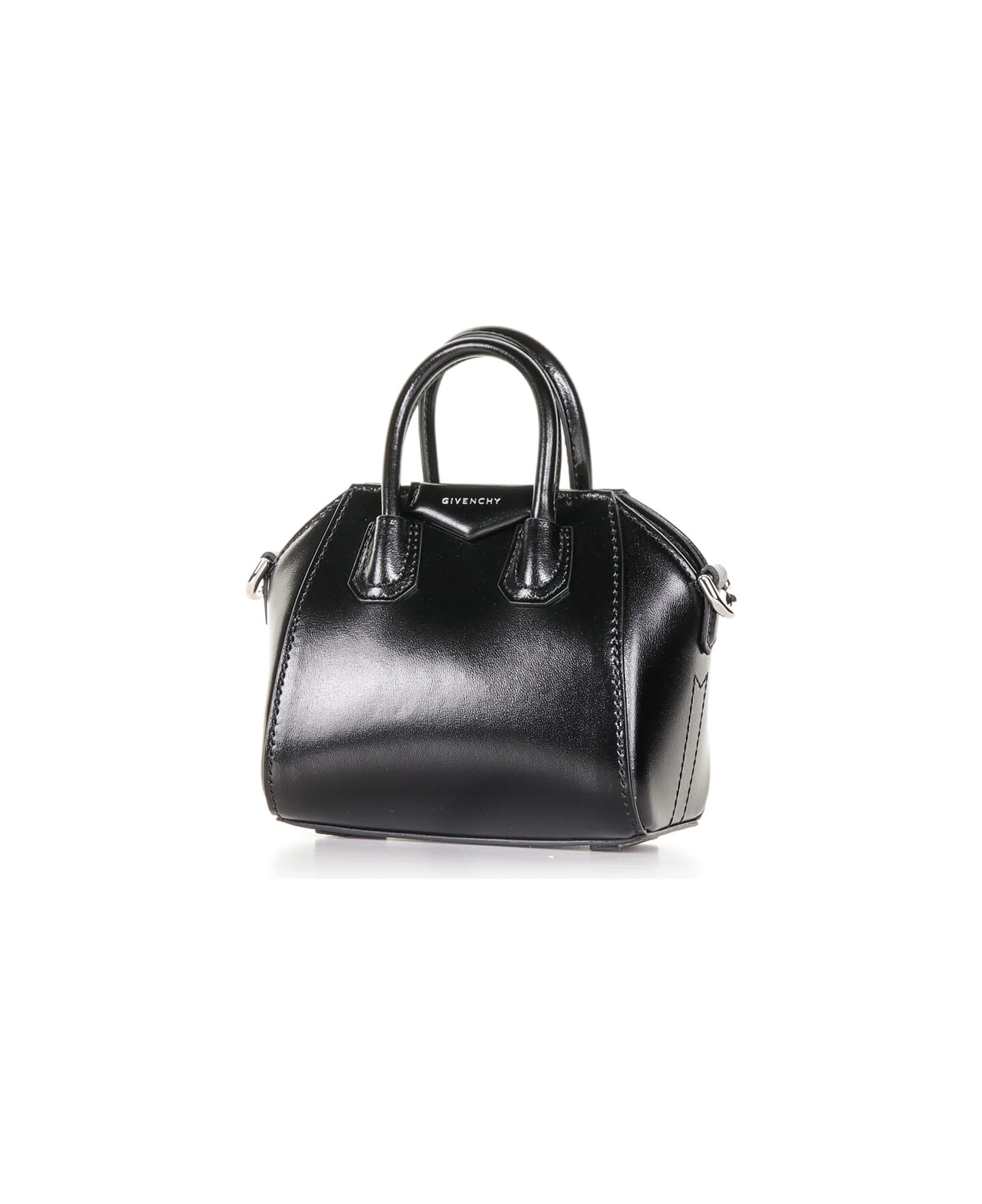 Givenchy Micro Antigona Bag In Leather - BLACK