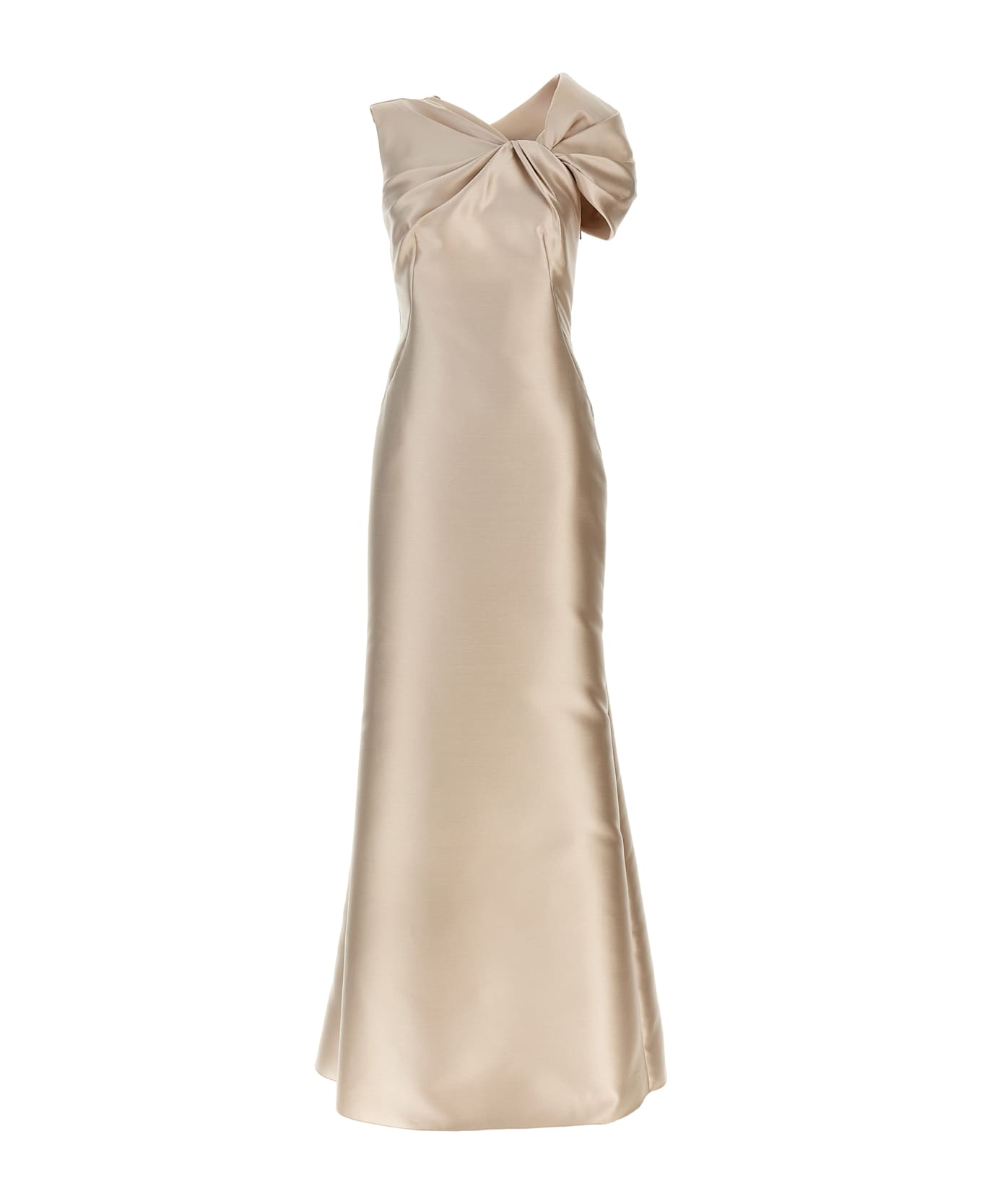 Alberta Ferretti Mikado Long Dress - Ivory